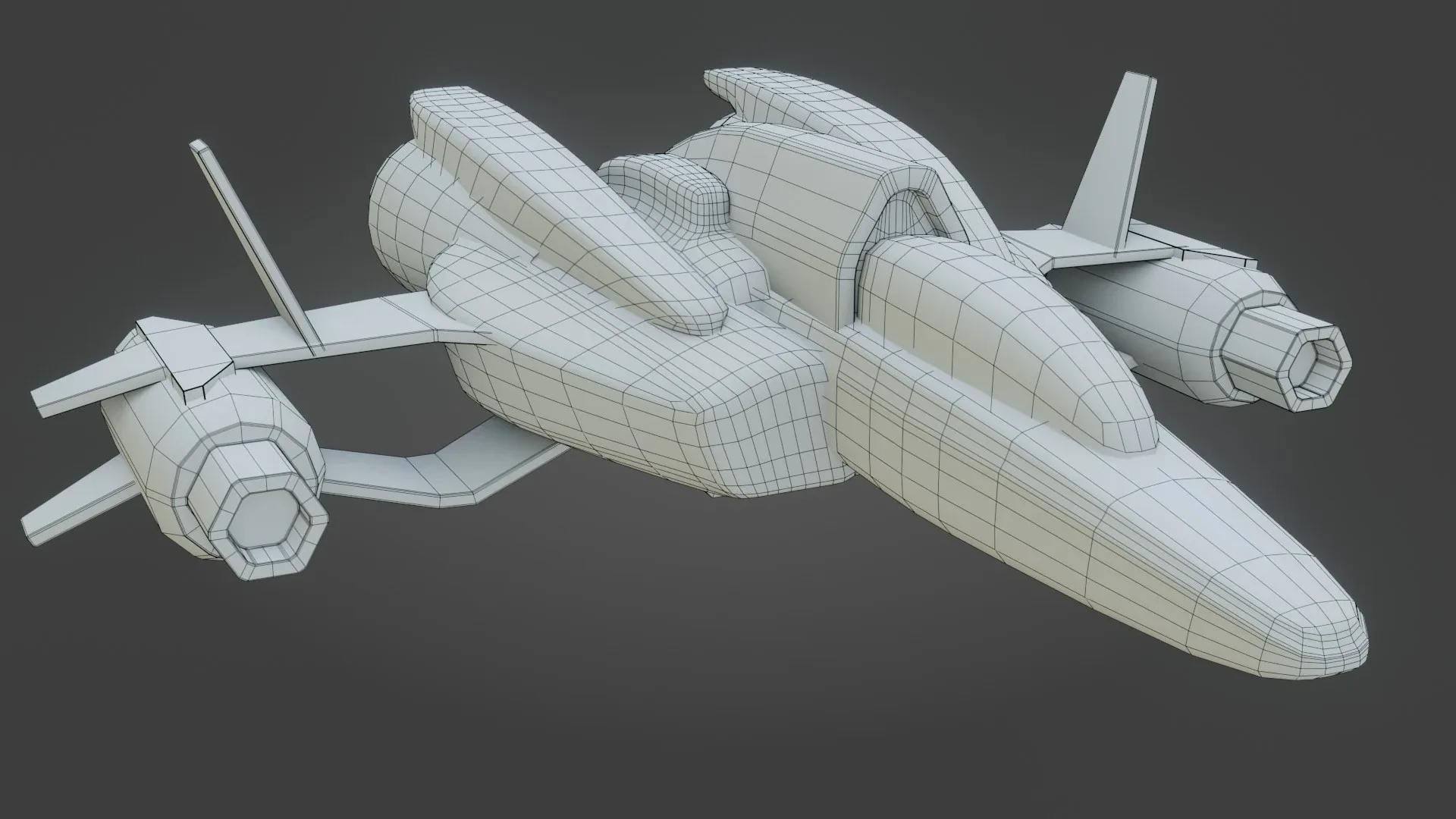 Sci-Fi Fighter Jet - Low Poly - Game Ready - PBR