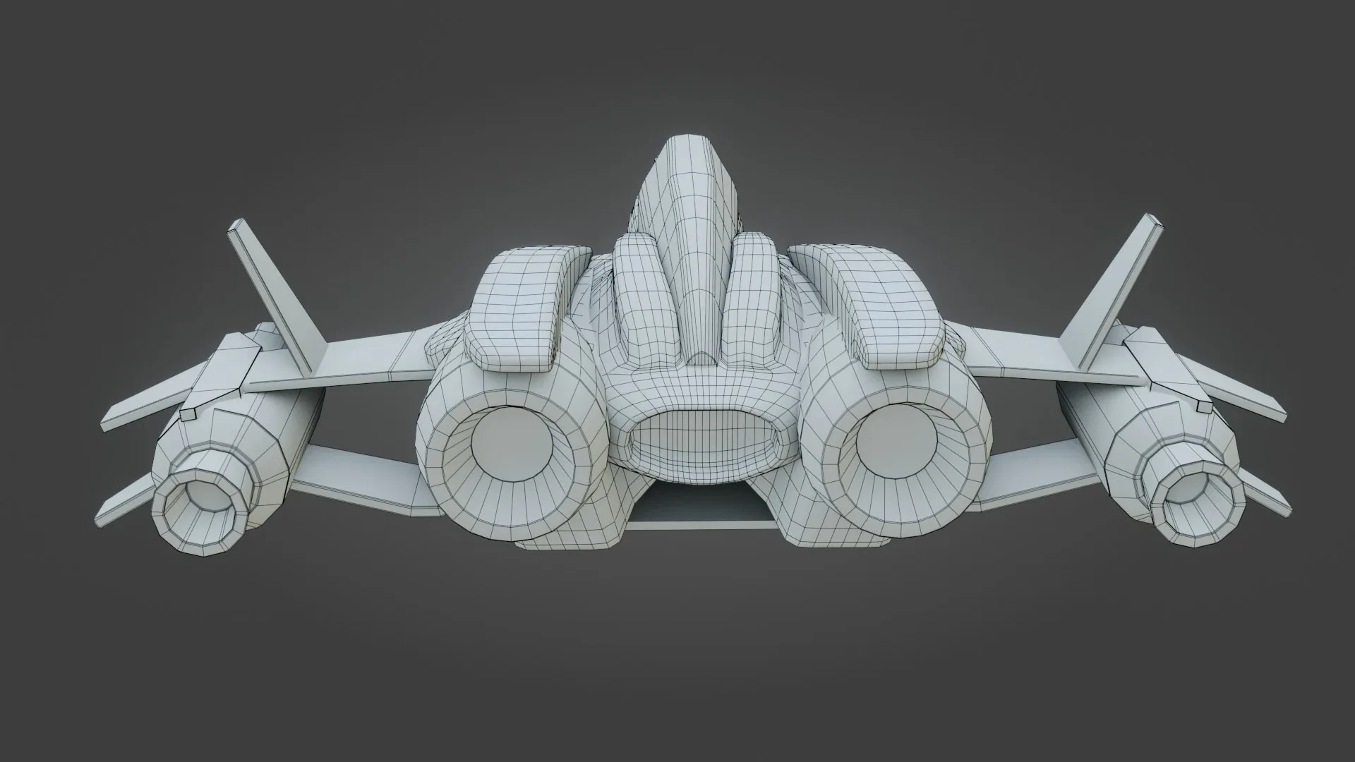 Sci-Fi Fighter Jet - Low Poly - Game Ready - PBR