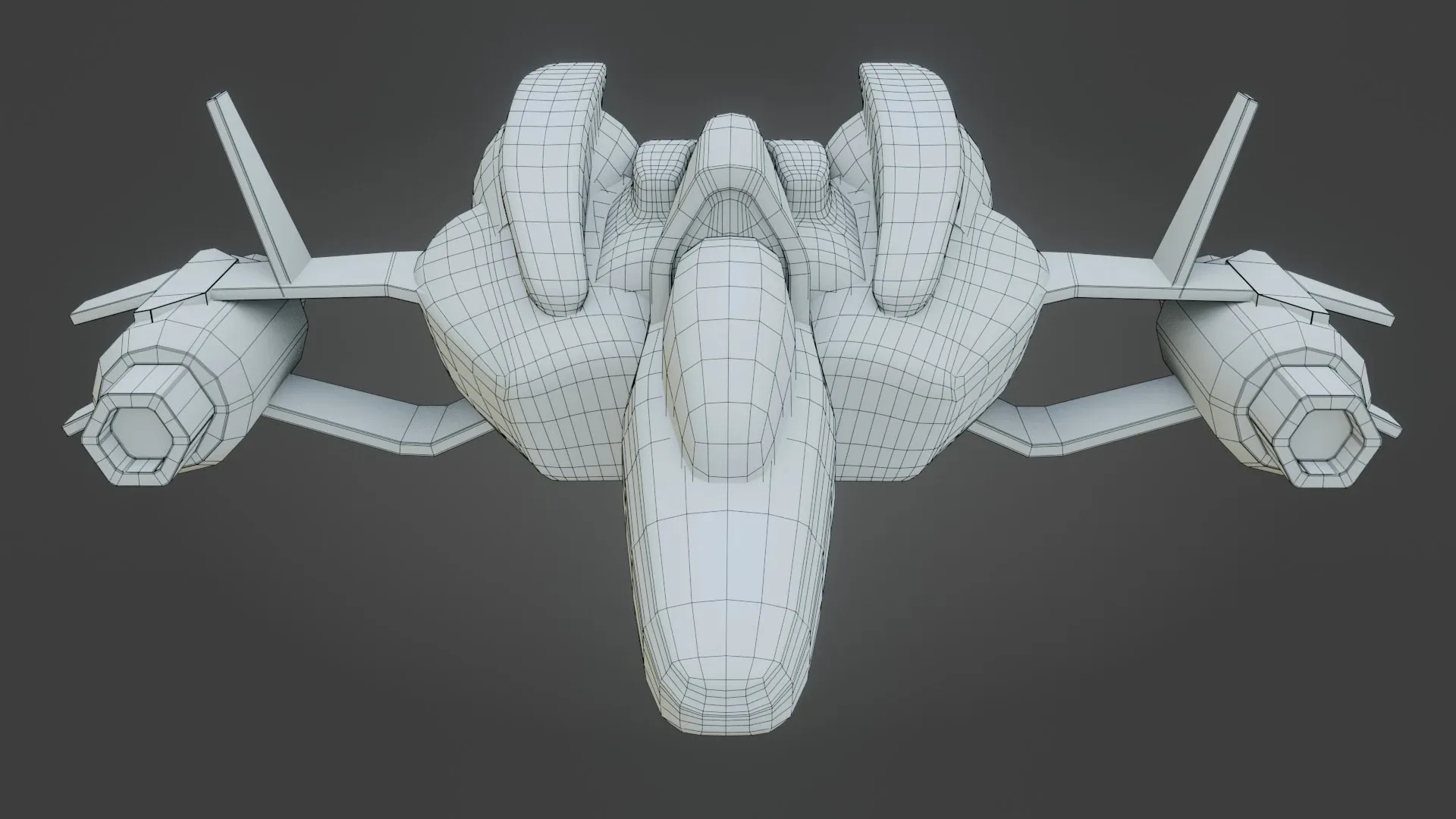 Sci-Fi Fighter Jet - Low Poly - Game Ready - PBR