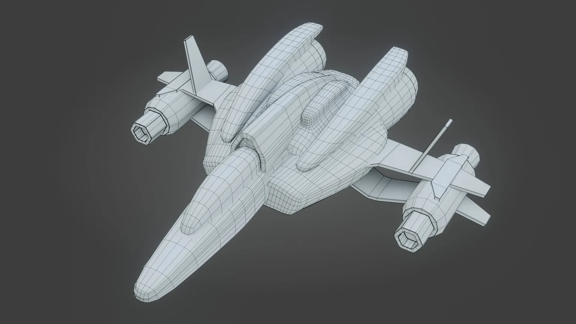 Sci-Fi Fighter Jet - Low Poly - Game Ready - PBR