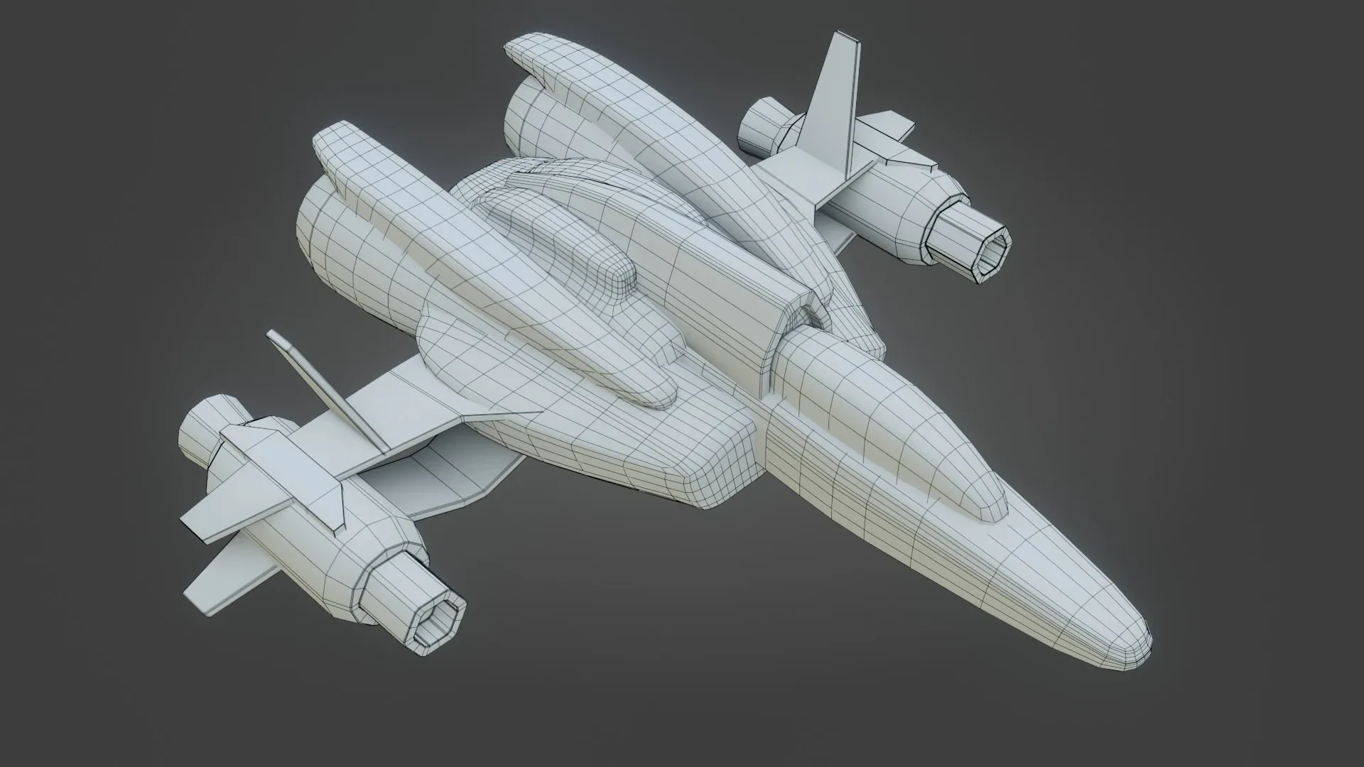 Sci-Fi Fighter Jet - Low Poly - Game Ready - PBR