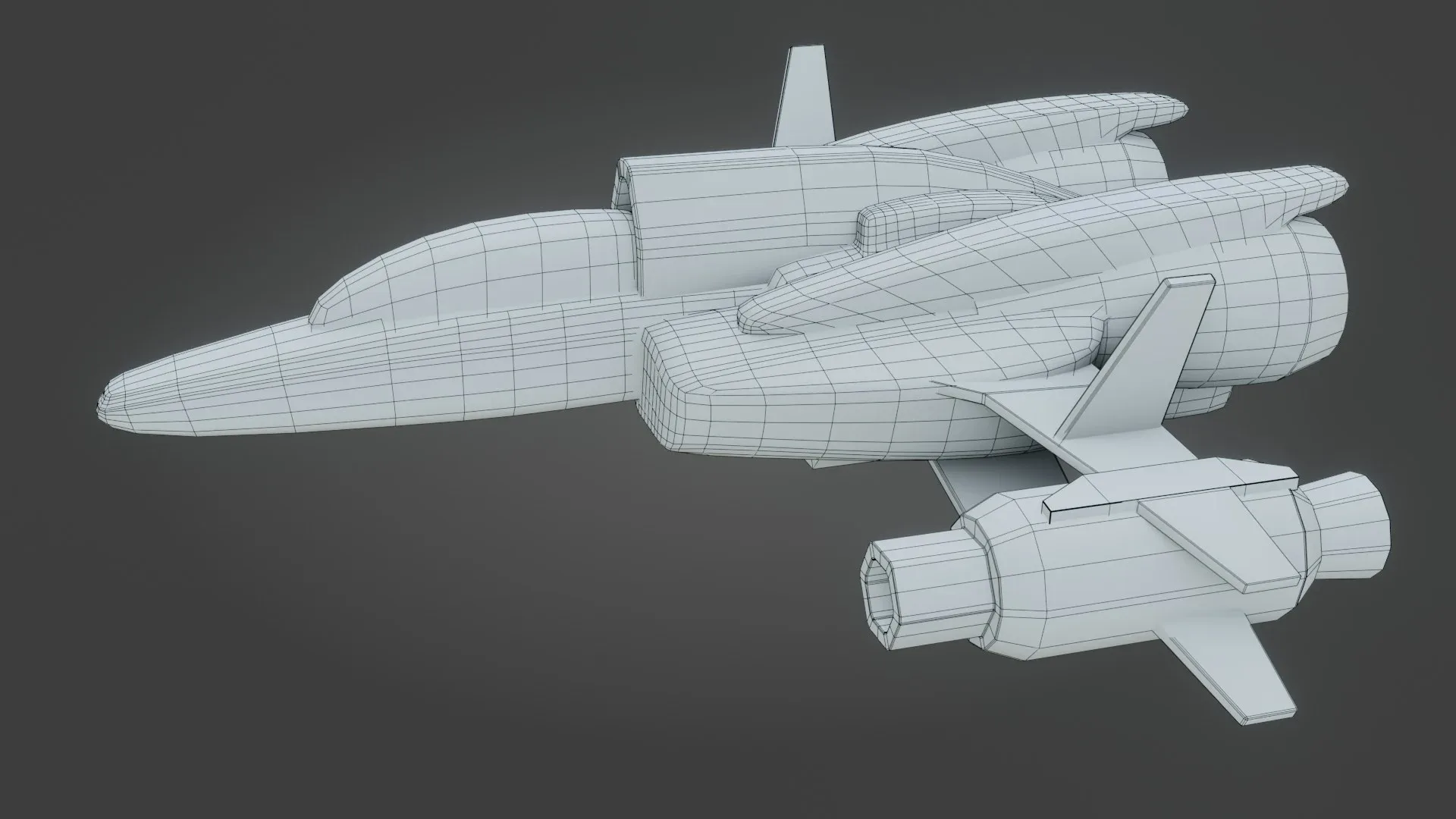 Sci-Fi Fighter Jet - Low Poly - Game Ready - PBR