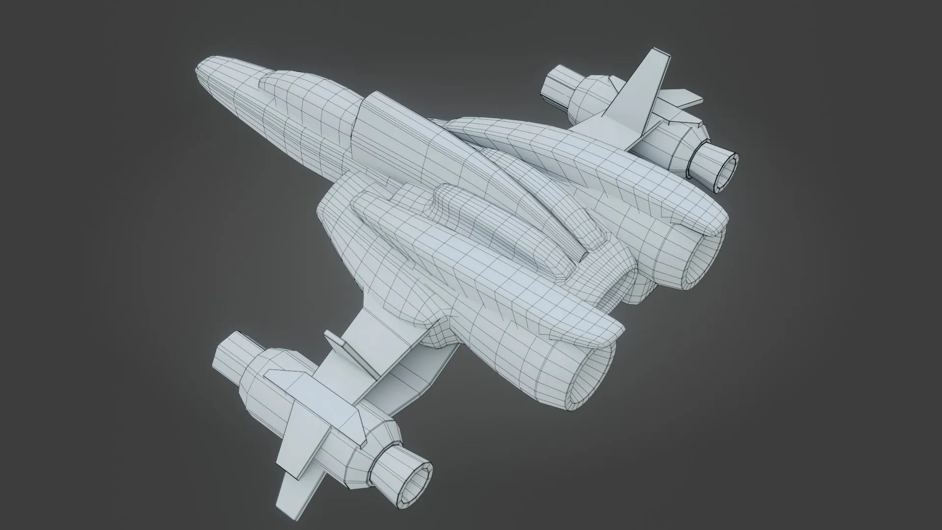 Sci-Fi Fighter Jet - Low Poly - Game Ready - PBR