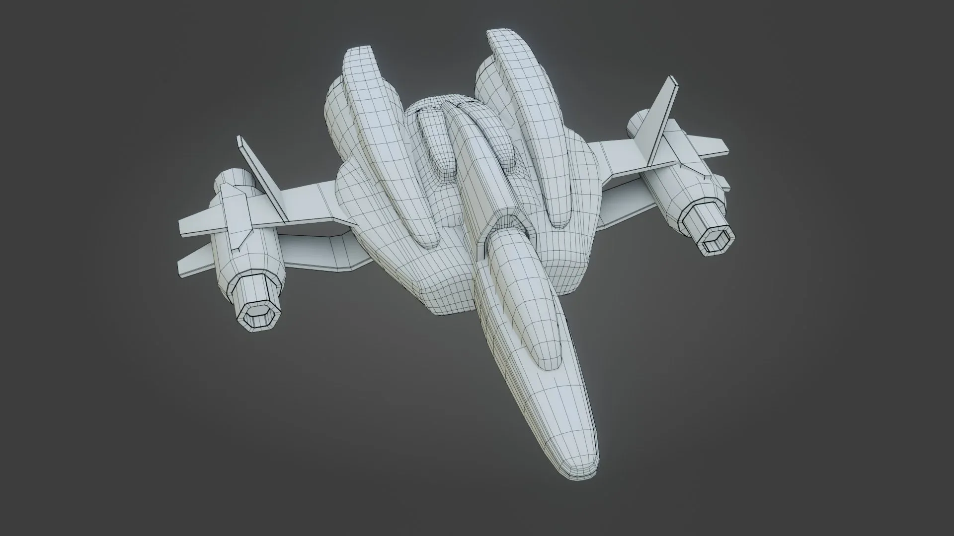 Sci-Fi Fighter Jet - Low Poly - Game Ready - PBR