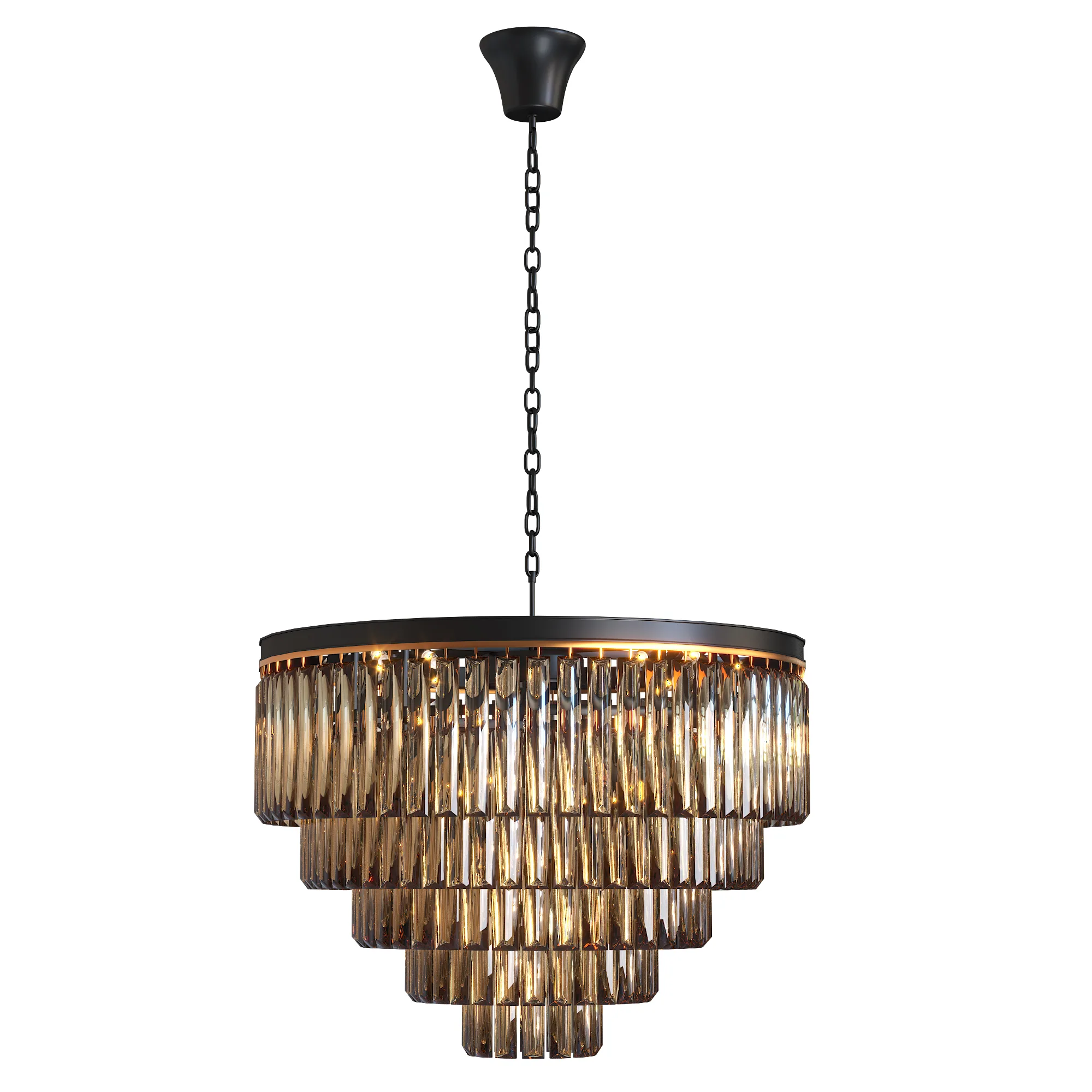 Luxe Amerikaanse Crystal Retro Grote Hanger Lamp