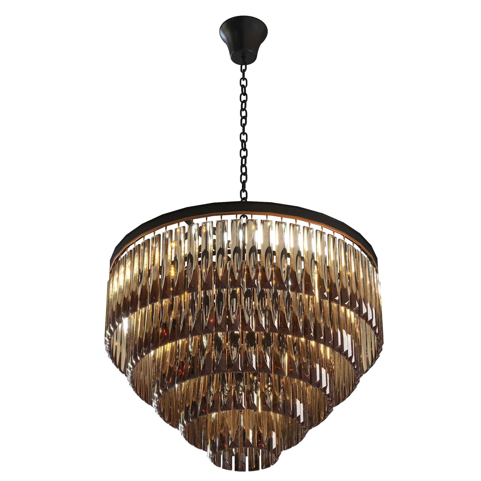 Luxe Amerikaanse Crystal Retro Grote Hanger Lamp