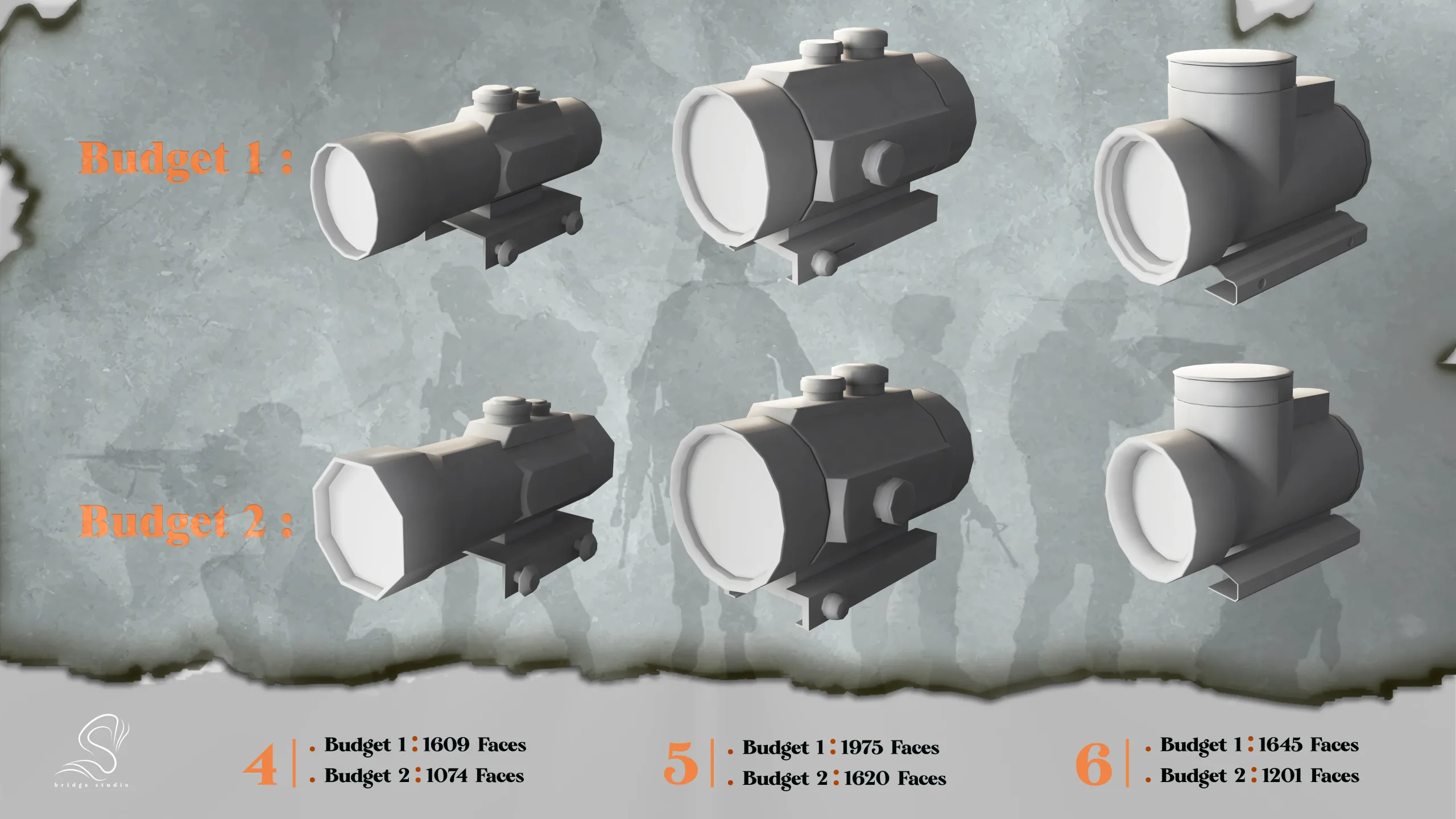 20 Gun Scope Base Meshes