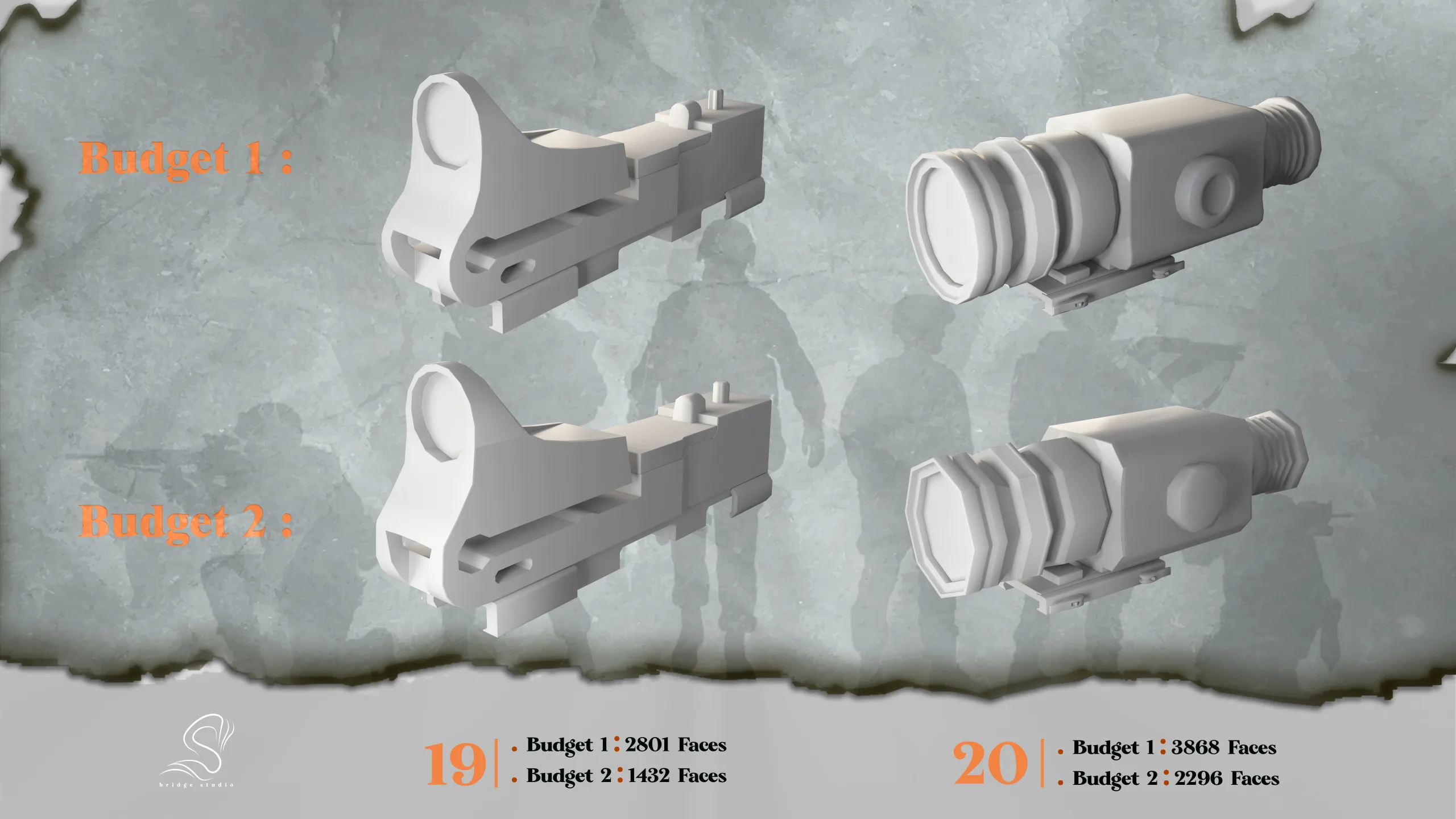 20 Gun Scope Base Meshes