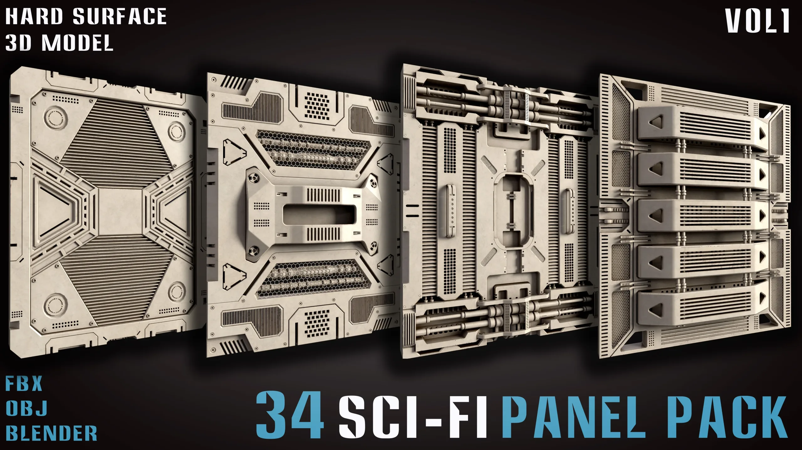 34 Sci-Fi panel pack - vol1