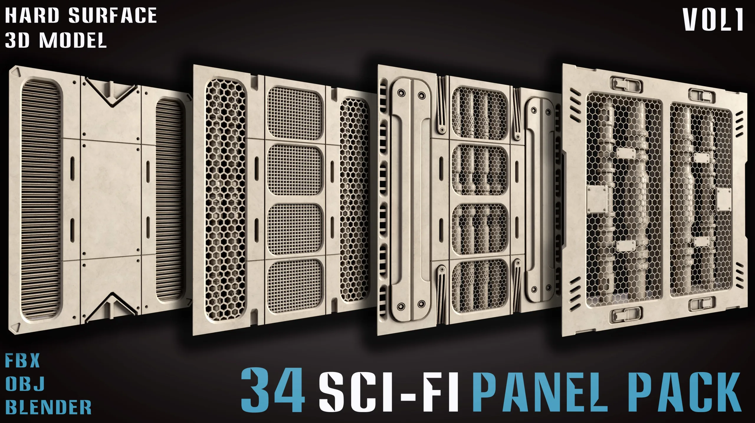 34 Sci-Fi panel pack - vol1