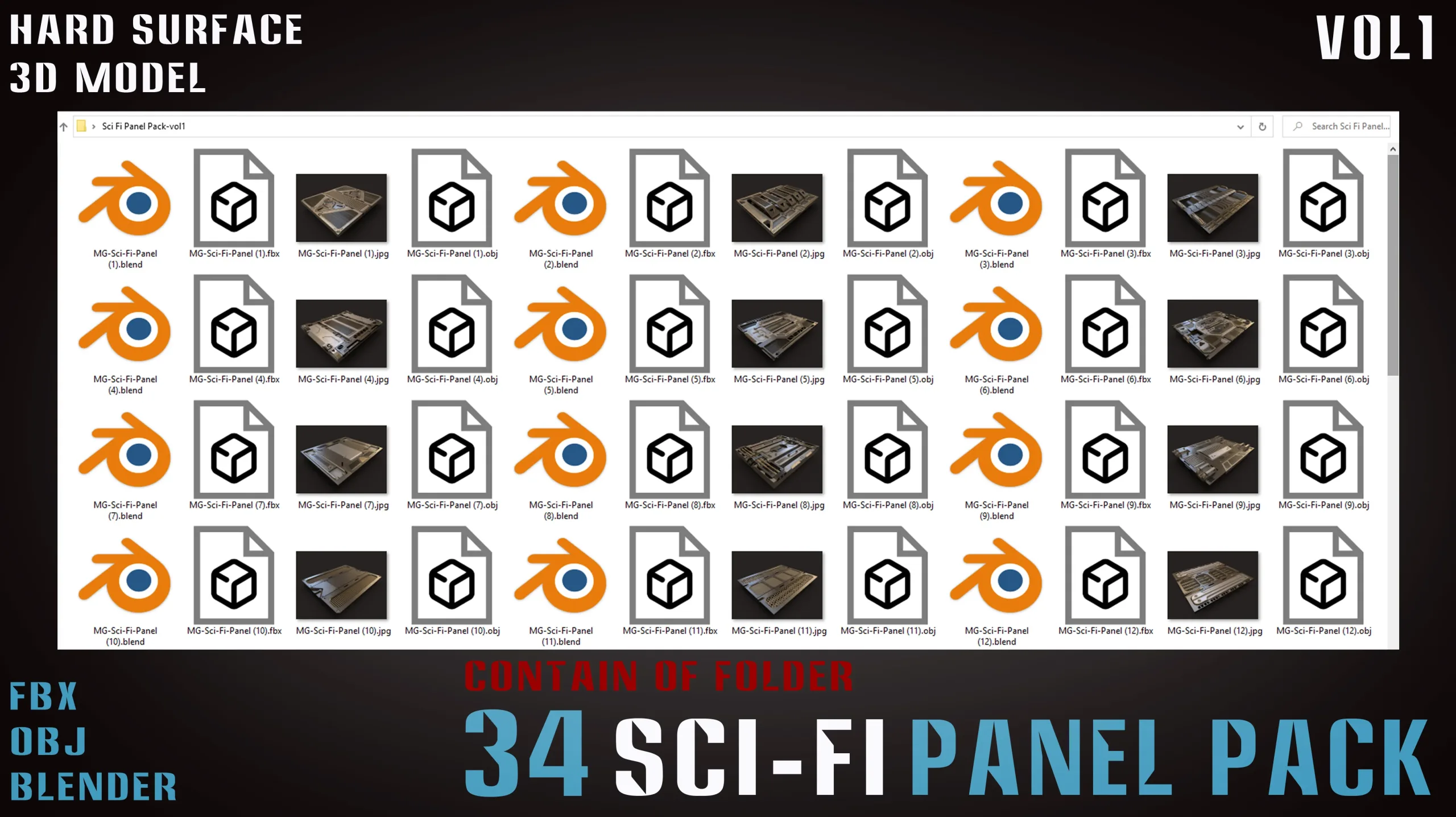 34 Sci-Fi panel pack - vol1