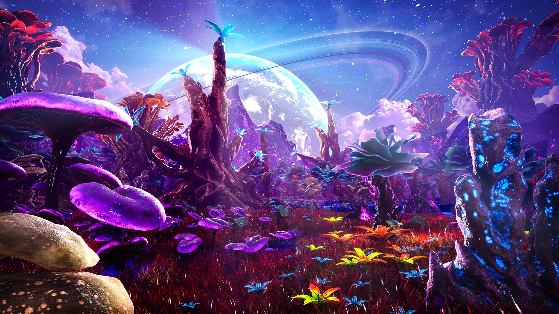 Alien Planet Fantasy Environment - Jungle Plants