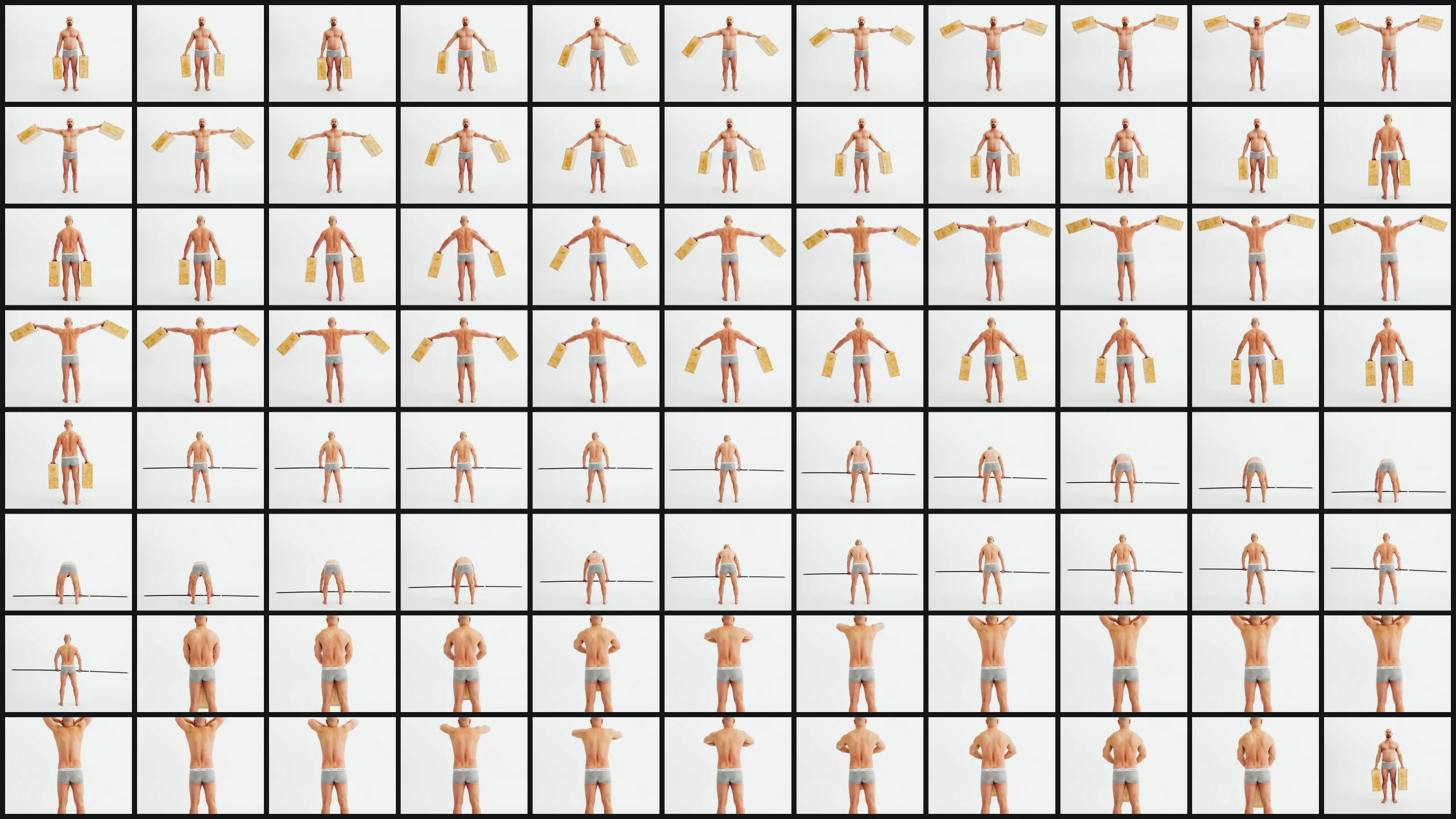 600+ Male Body in Motion - Reference Photos (Sequential Movement)