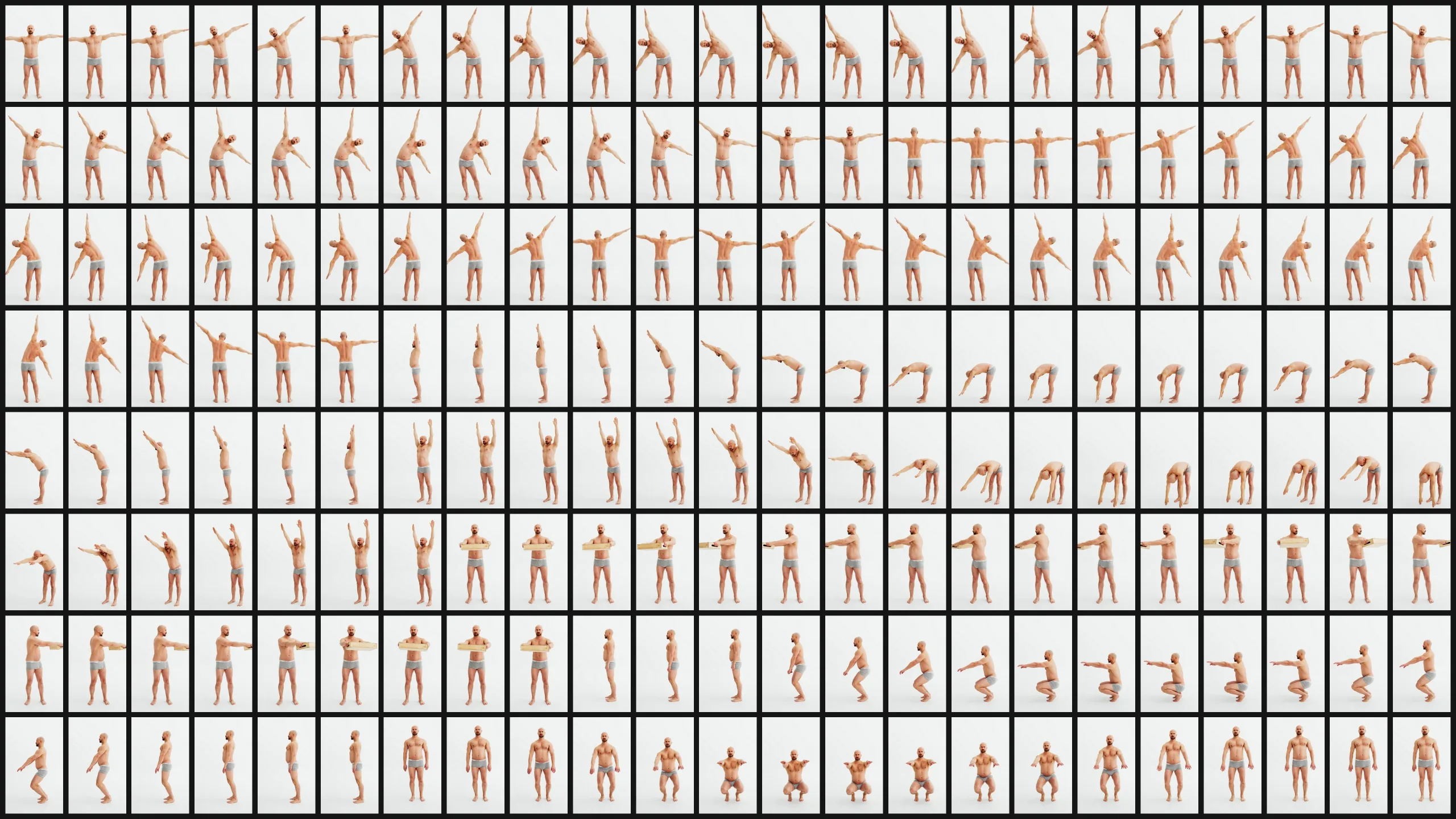600+ Male Body in Motion - Reference Photos (Sequential Movement)