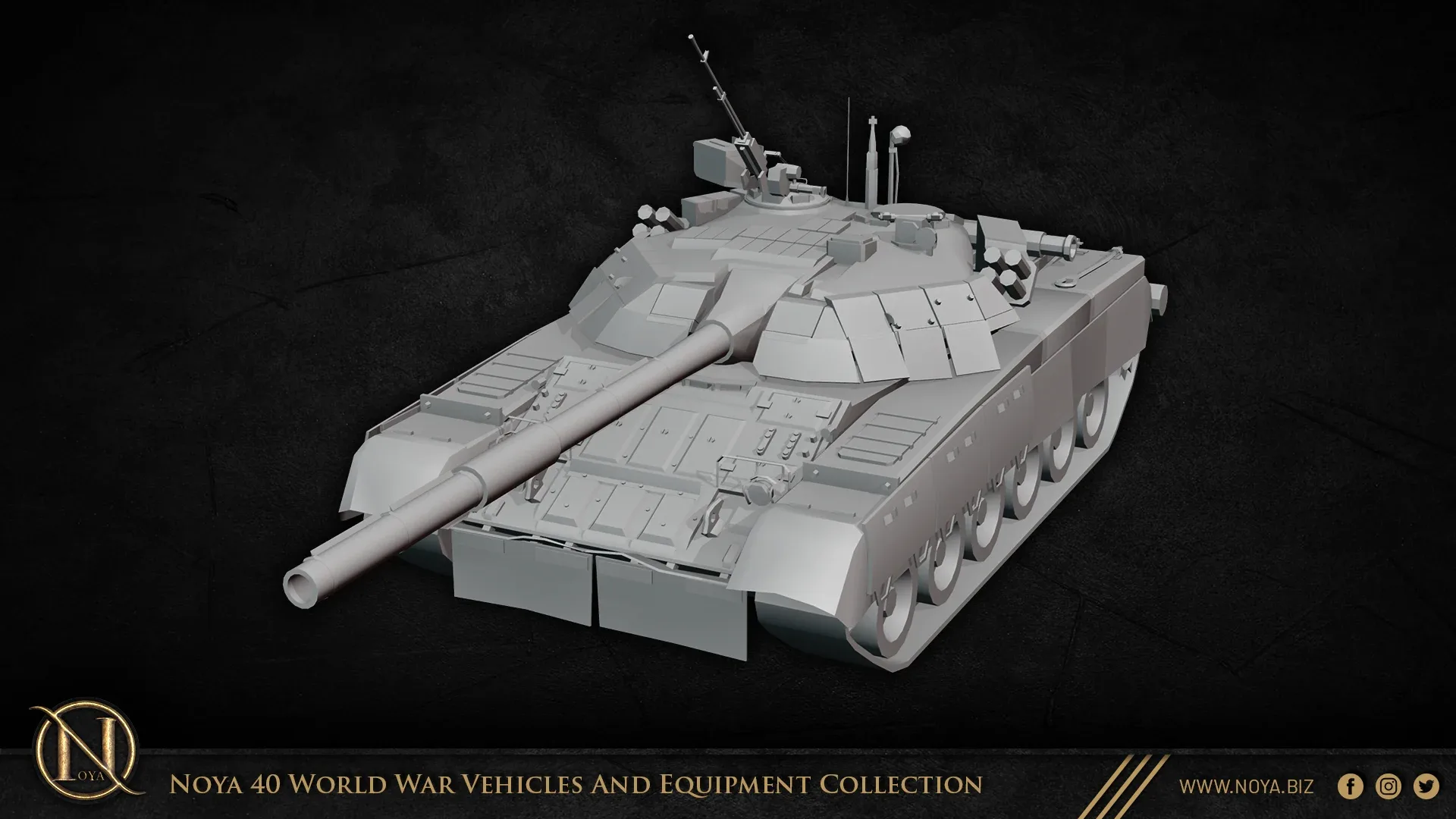 Noya 40 World War Vehicles And Equipment 3D Model Collection