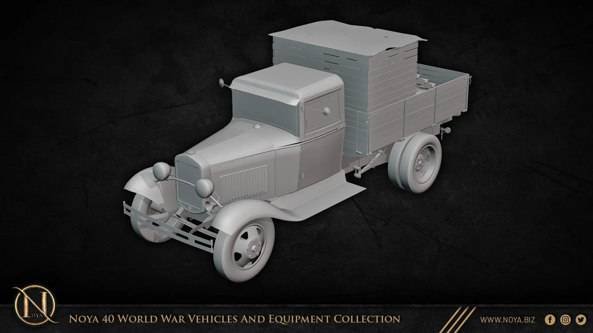 Noya 40 World War Vehicles And Equipment 3D Model Collection