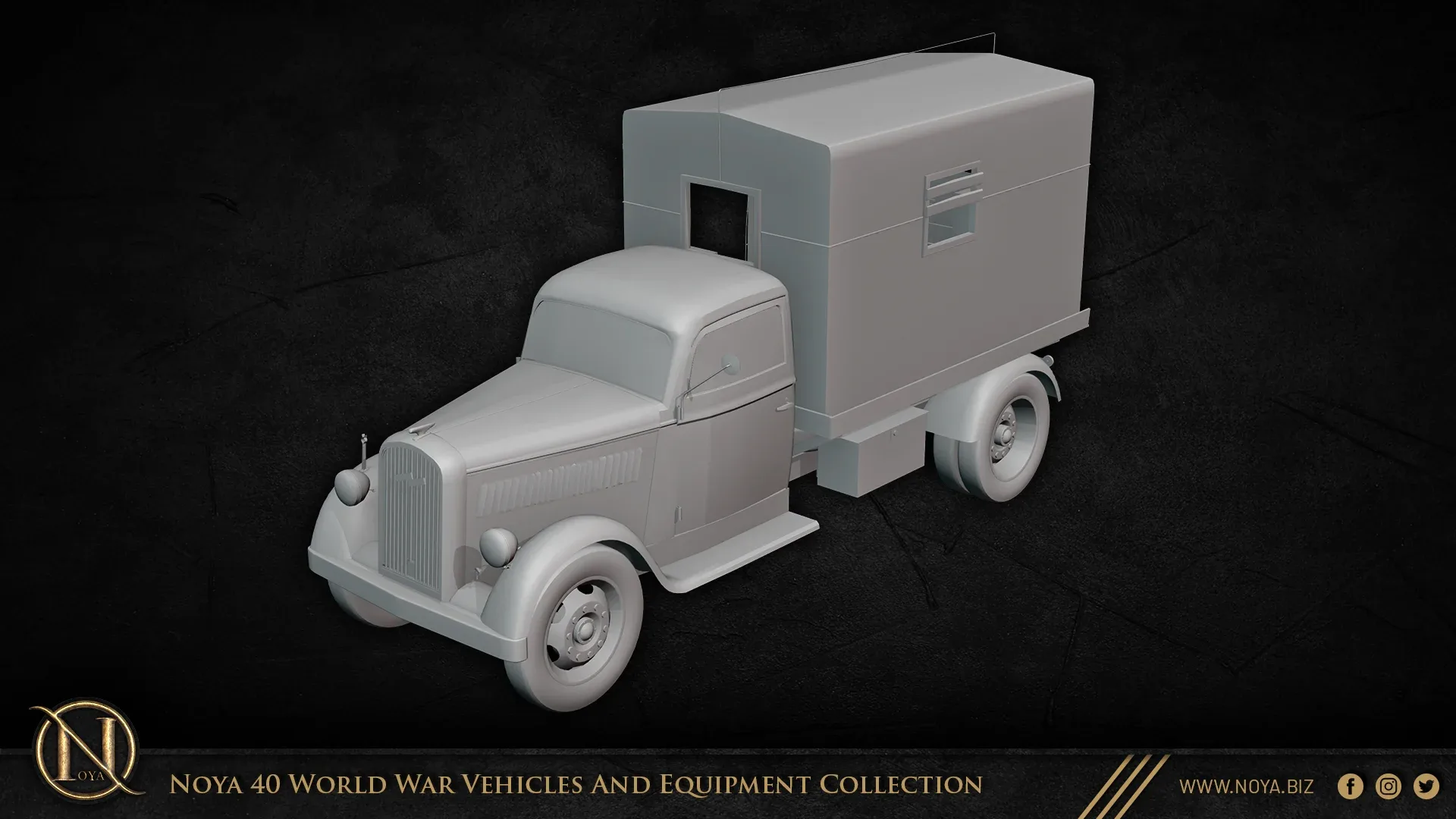 Noya 40 World War Vehicles And Equipment 3D Model Collection