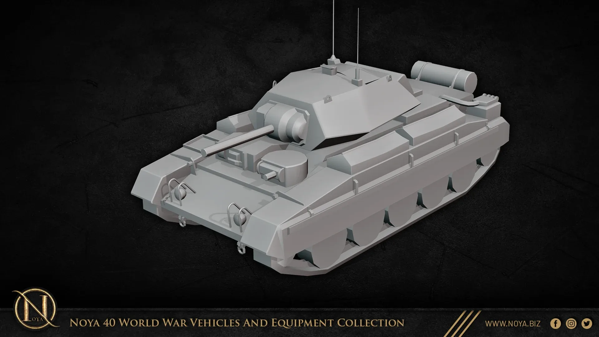 Noya 40 World War Vehicles And Equipment 3D Model Collection