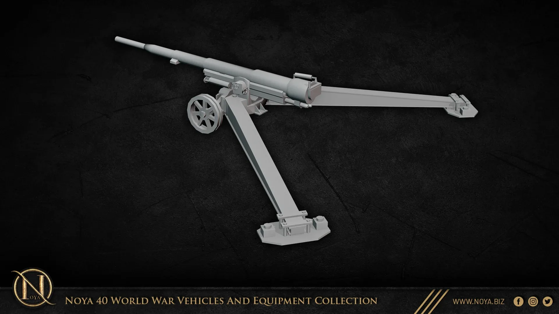 Noya 40 World War Vehicles And Equipment 3D Model Collection