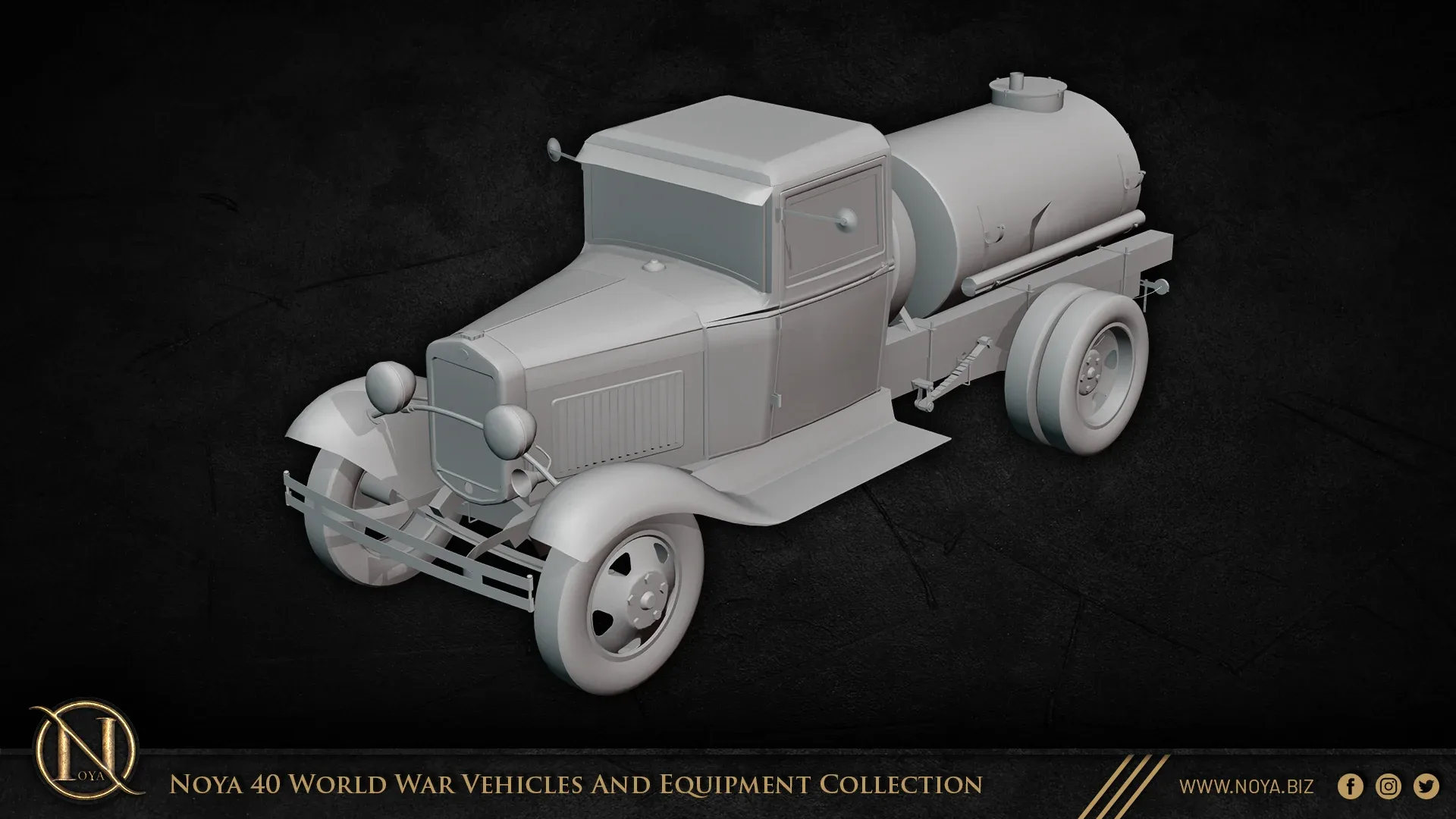 Noya 40 World War Vehicles And Equipment 3D Model Collection