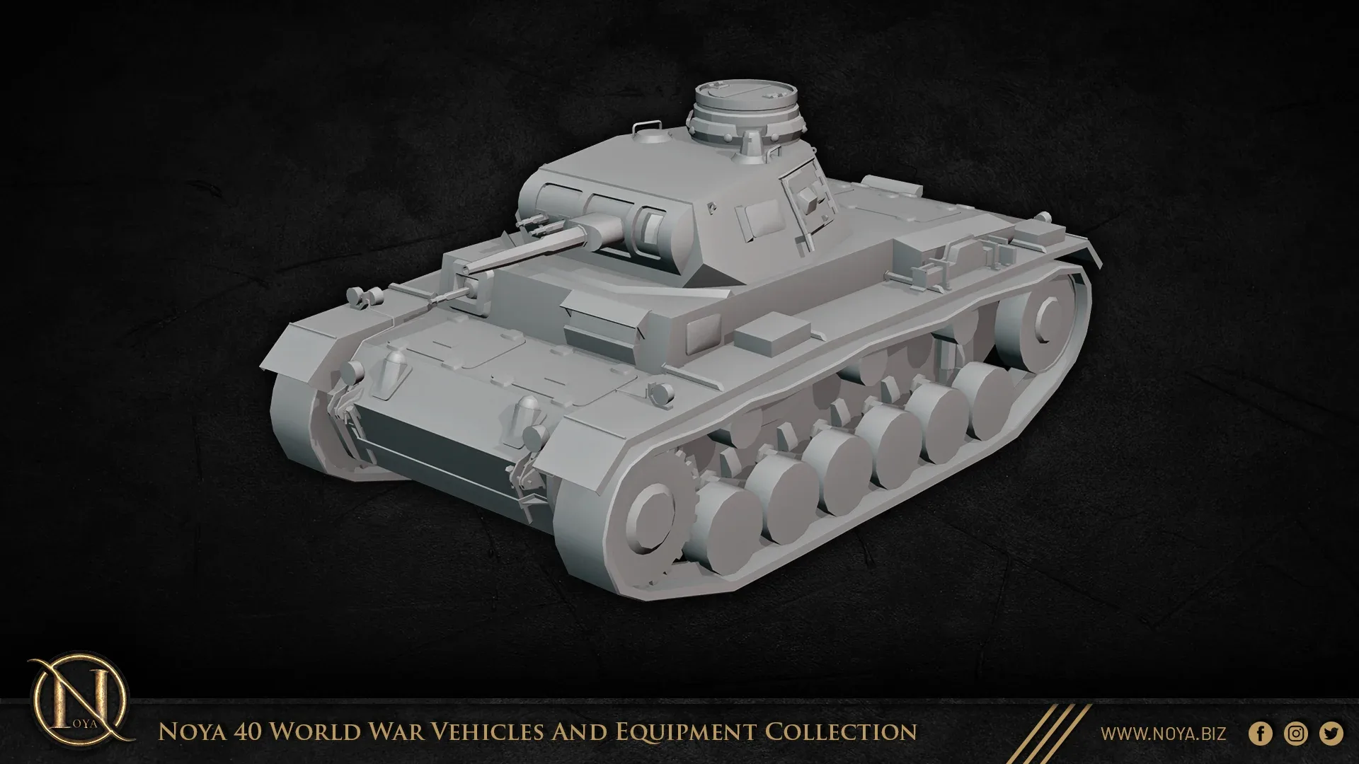 Noya 40 World War Vehicles And Equipment 3D Model Collection