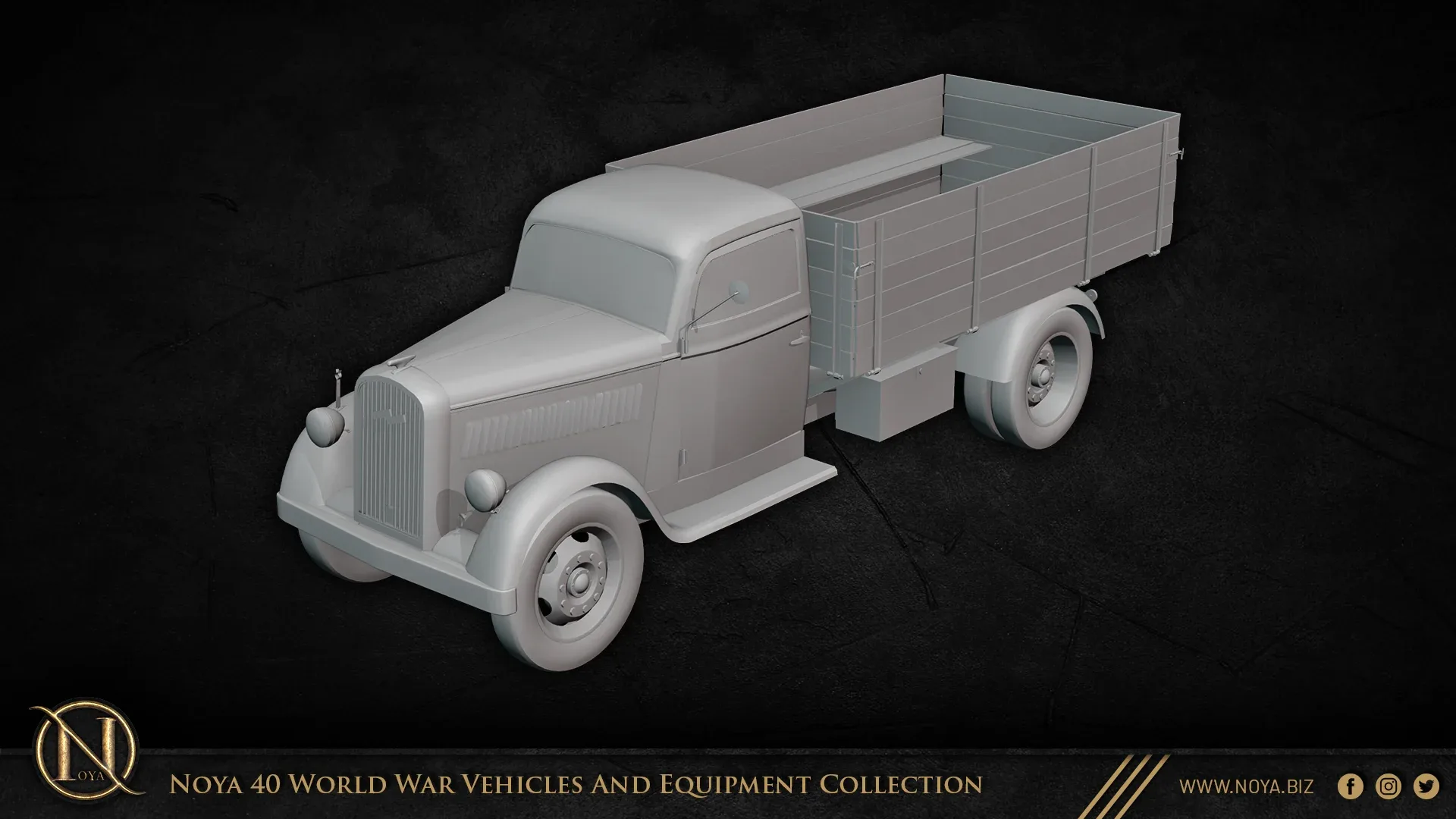 Noya 40 World War Vehicles And Equipment 3D Model Collection