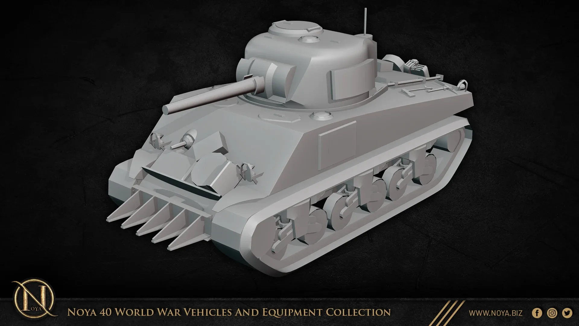 Noya 40 World War Vehicles And Equipment 3D Model Collection