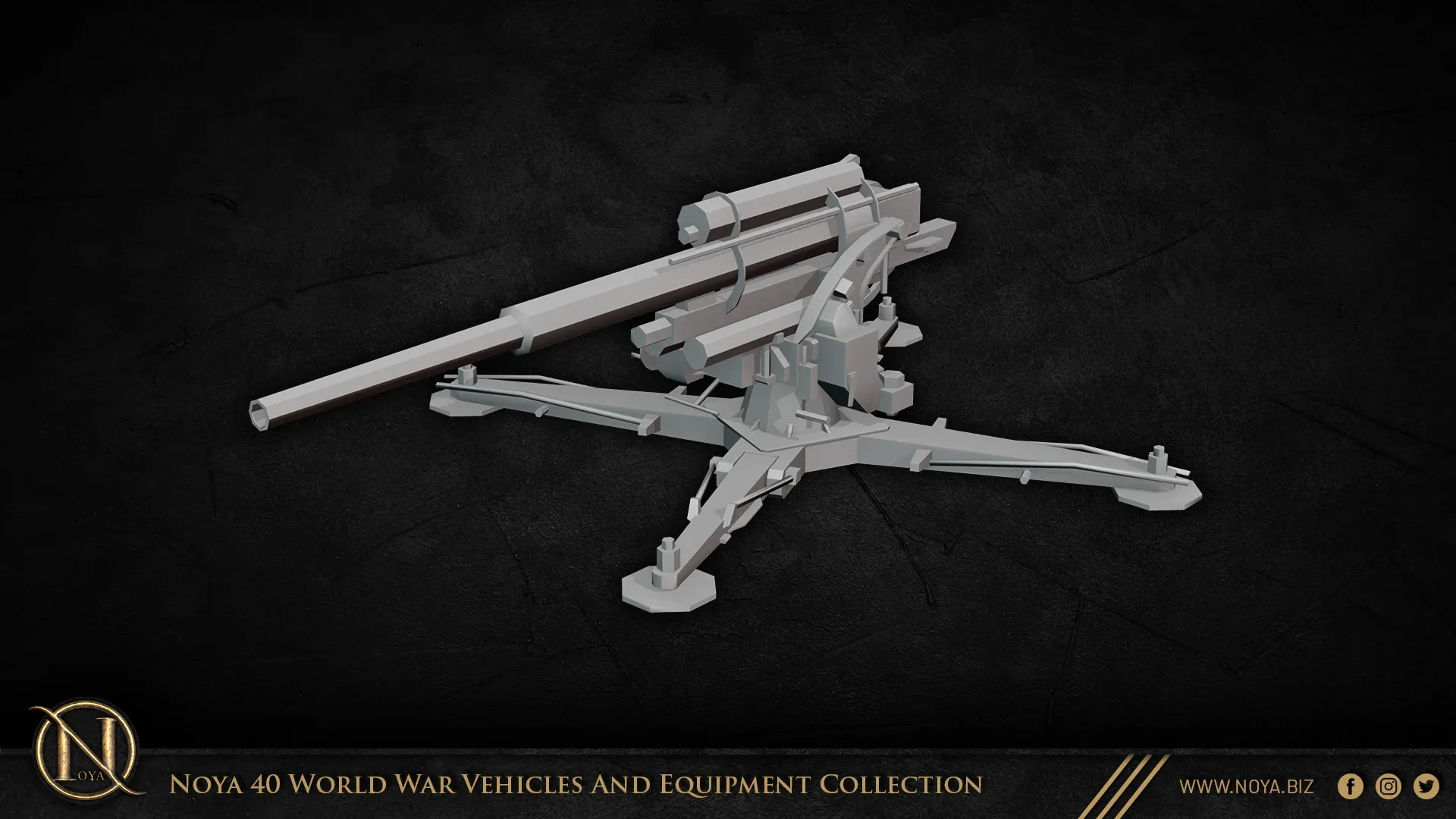 Noya 40 World War Vehicles And Equipment 3D Model Collection