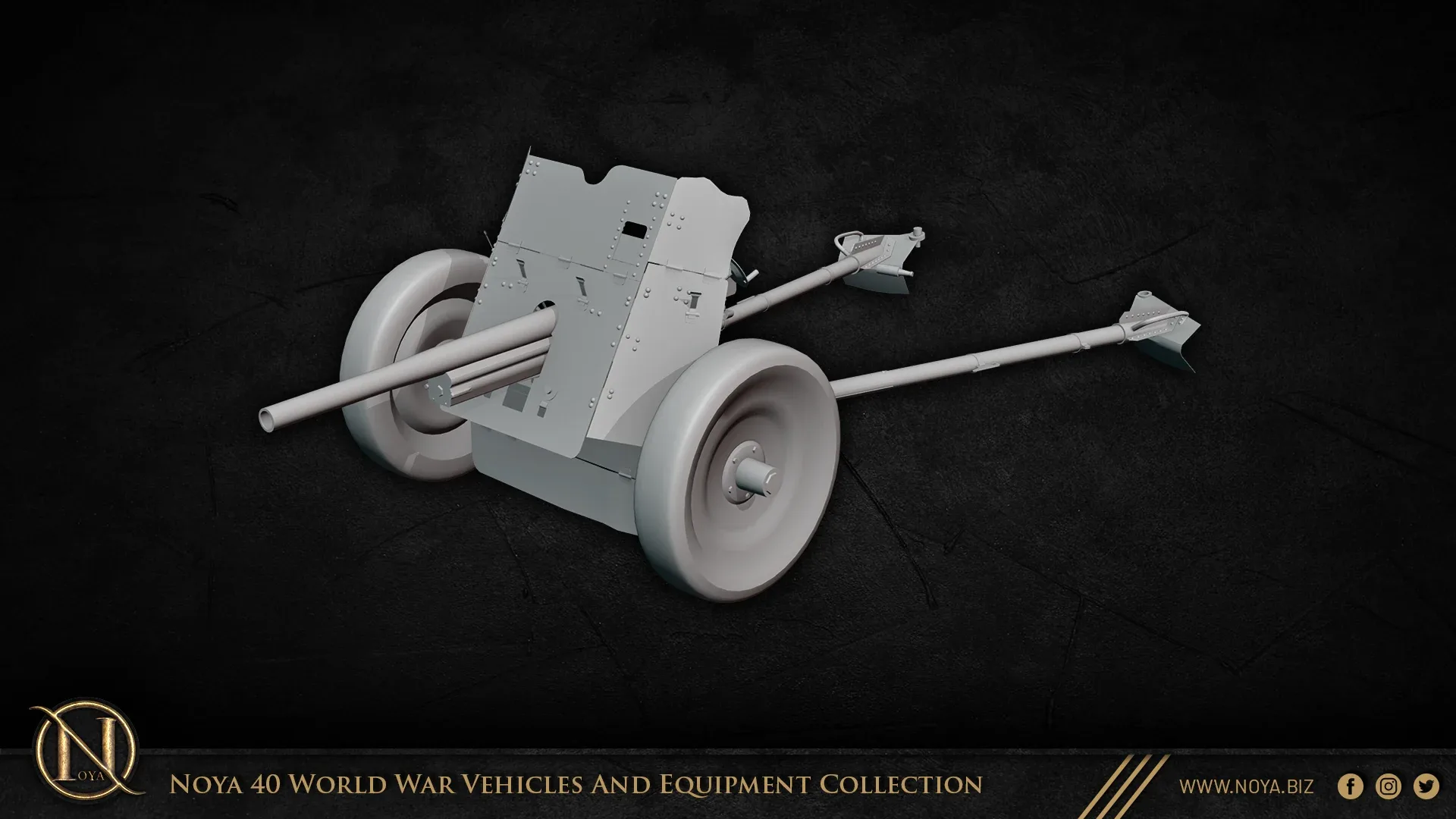 Noya 40 World War Vehicles And Equipment 3D Model Collection