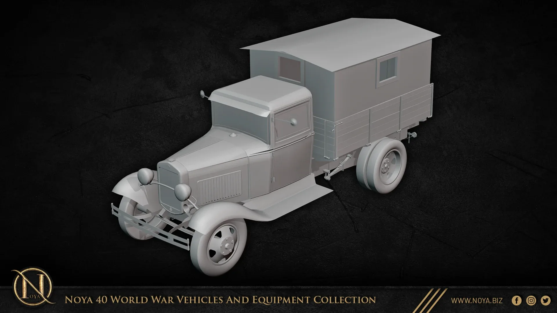 Noya 40 World War Vehicles And Equipment 3D Model Collection