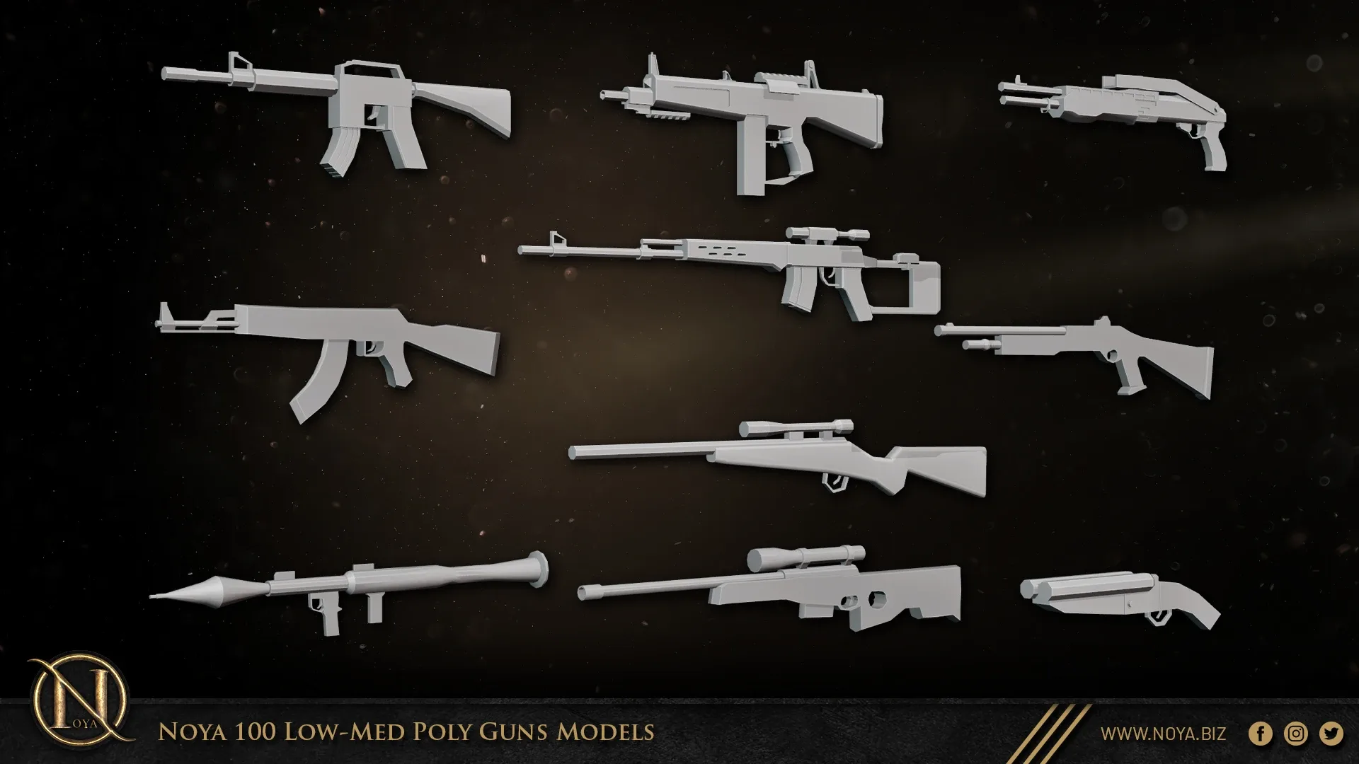 Noya 100 Low Poly Gun Models
