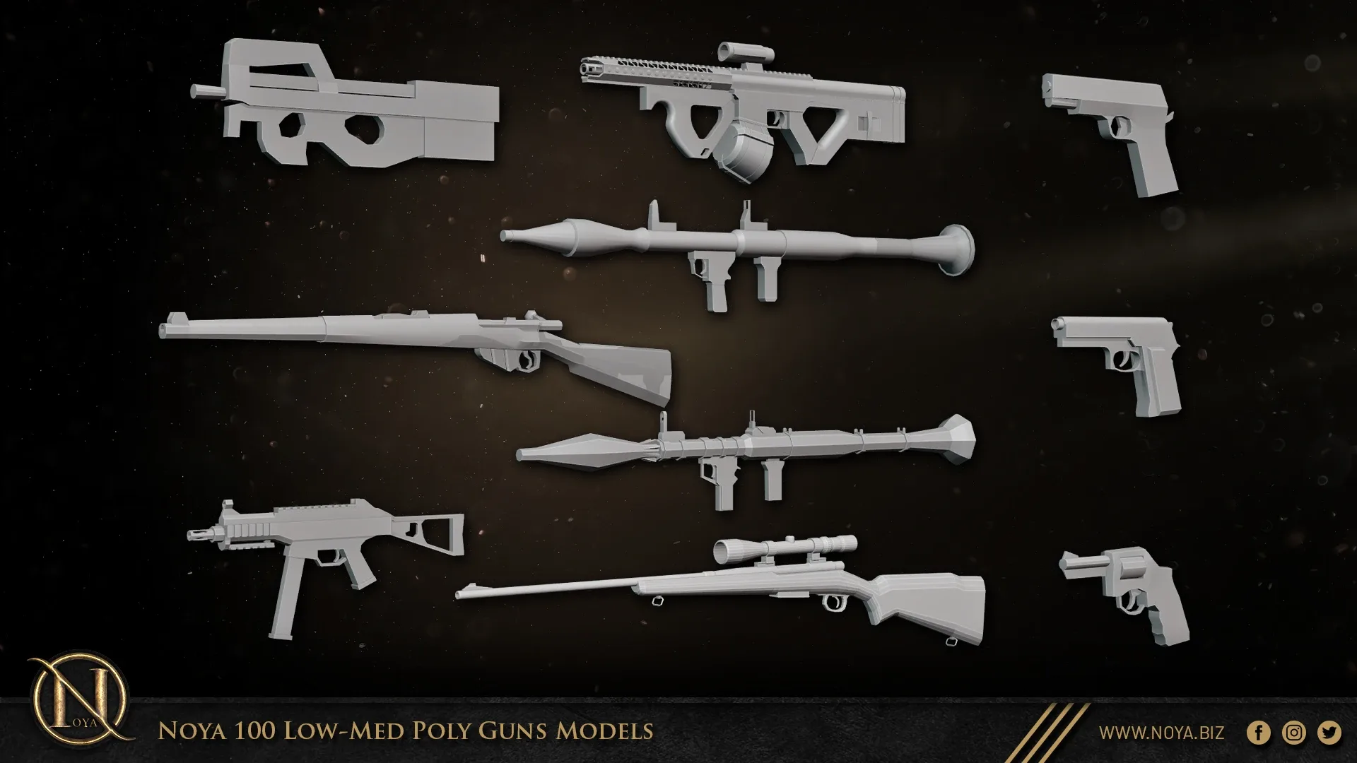 Noya 100 Low Poly Gun Models