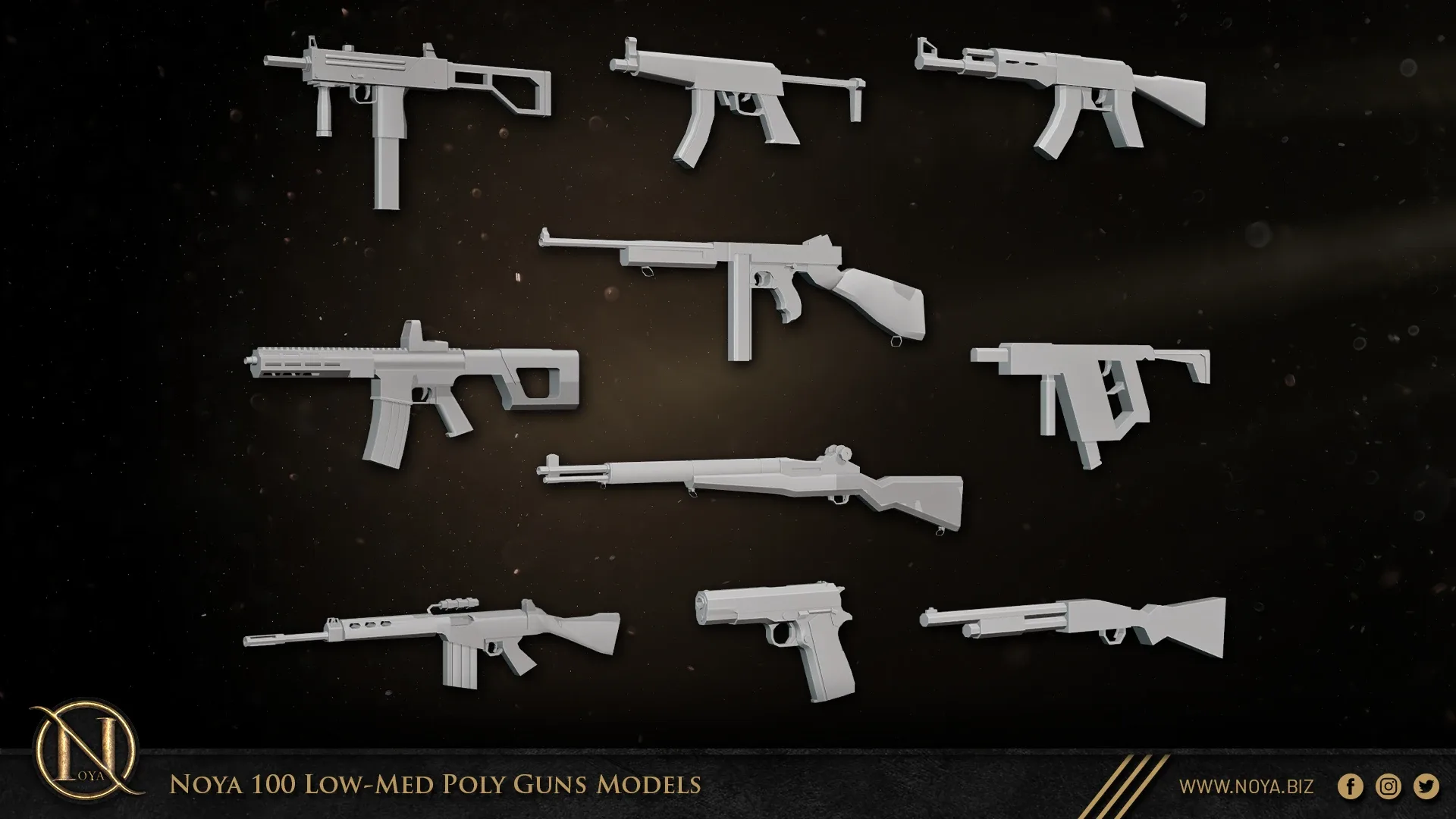 Noya 100 Low Poly Gun Models