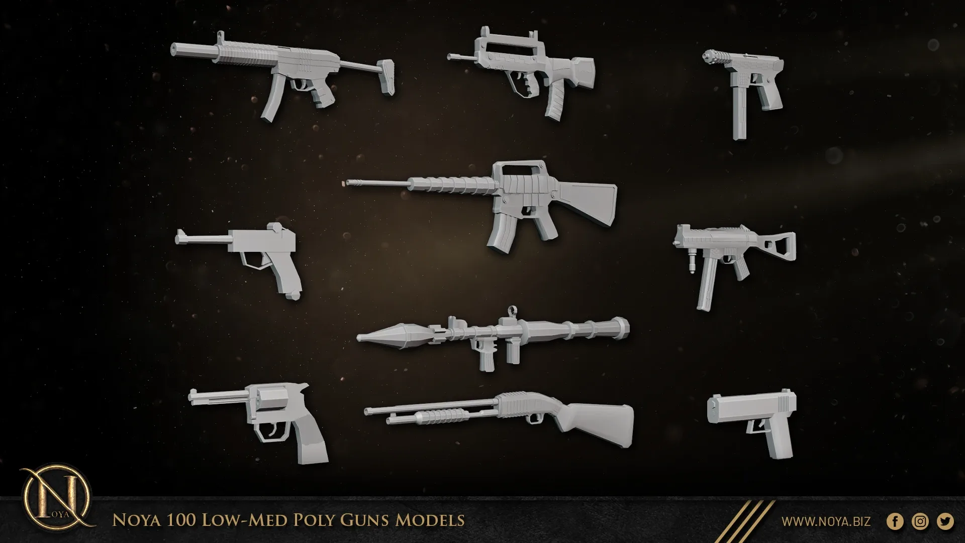 Noya 100 Low Poly Gun Models