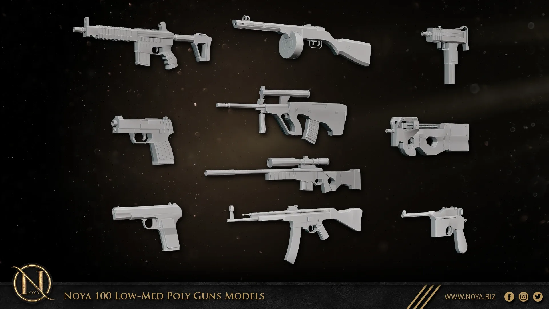 Noya 100 Low Poly Gun Models