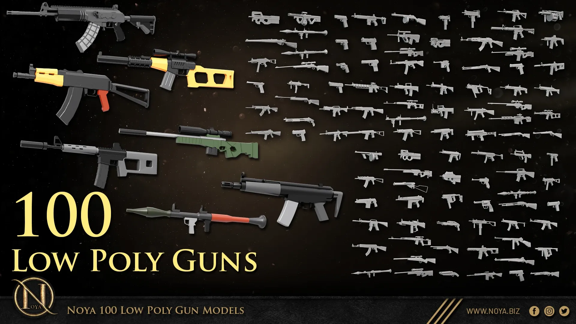 Noya 100 Low Poly Gun Models