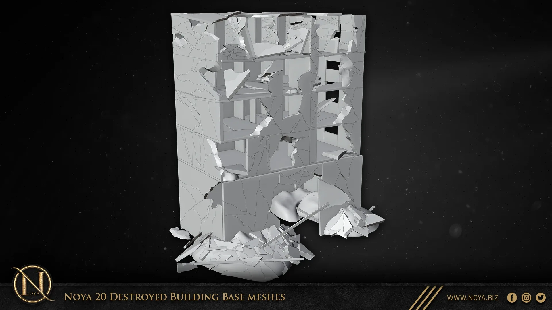 Noya 20 Destroyed Building Base meshes