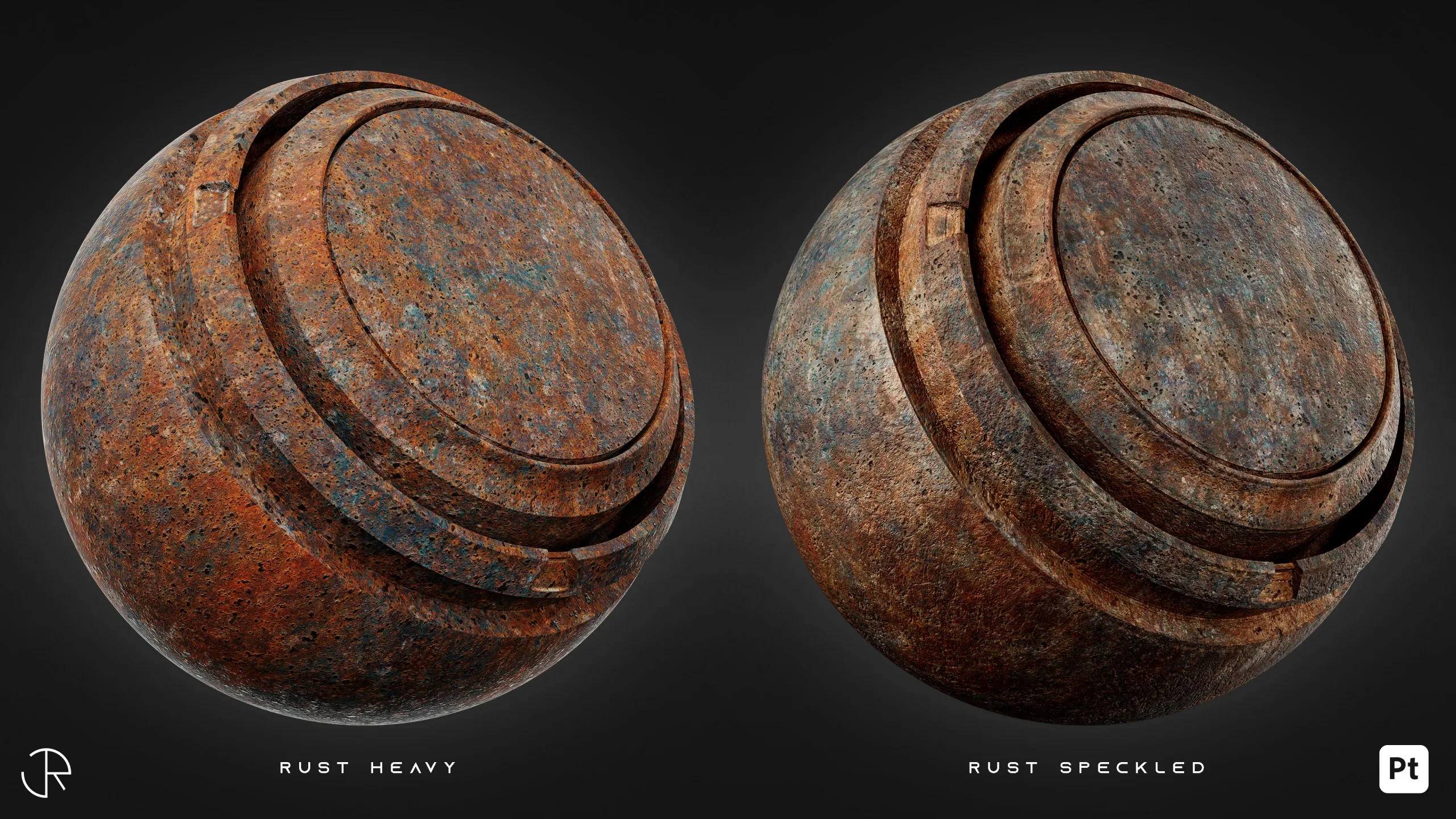 Metal Damaged Smart Materials Vol 02 | Substance 3d Painter