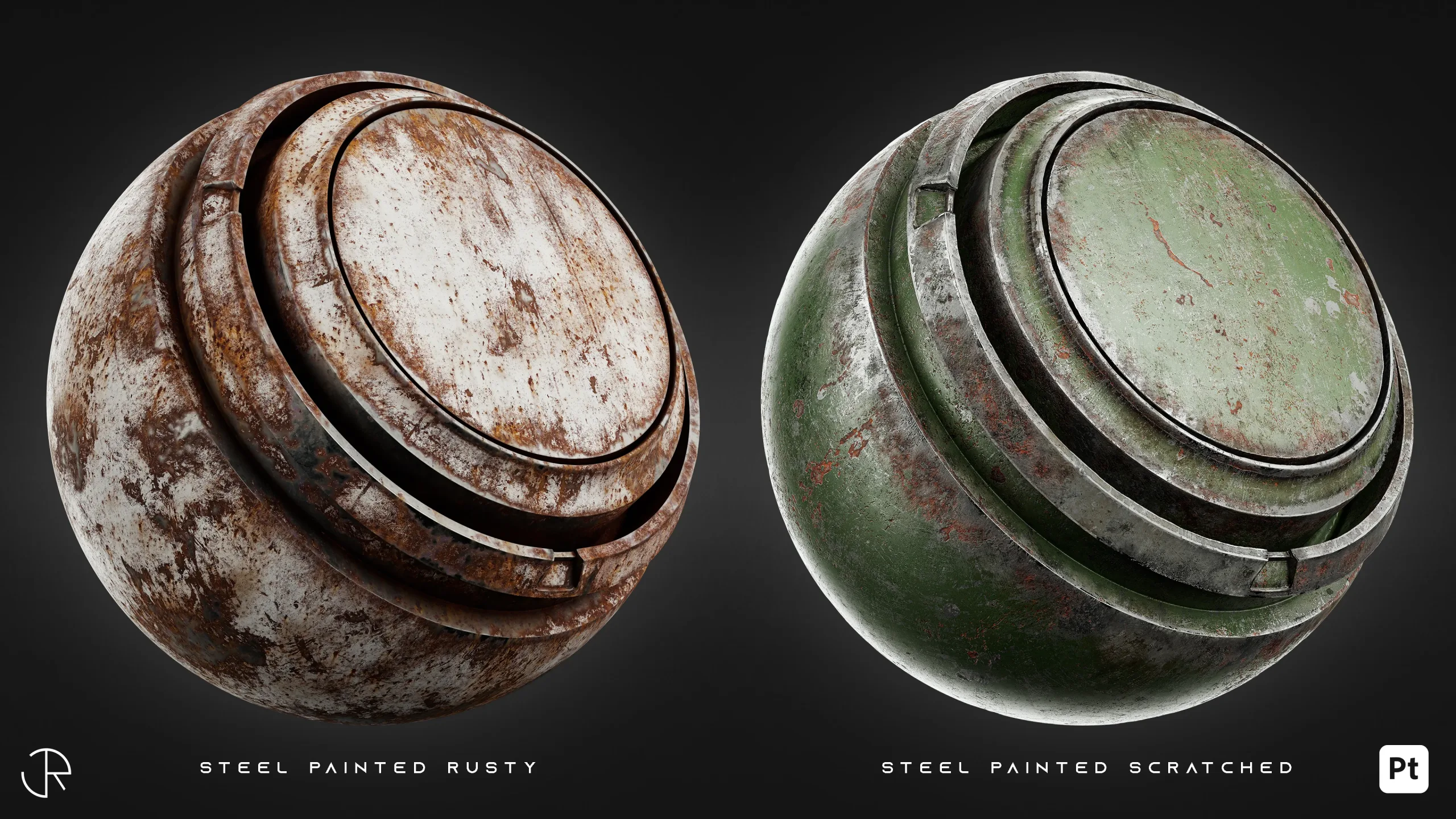 Metal Damaged Smart Materials Vol 02 | Substance 3d Painter