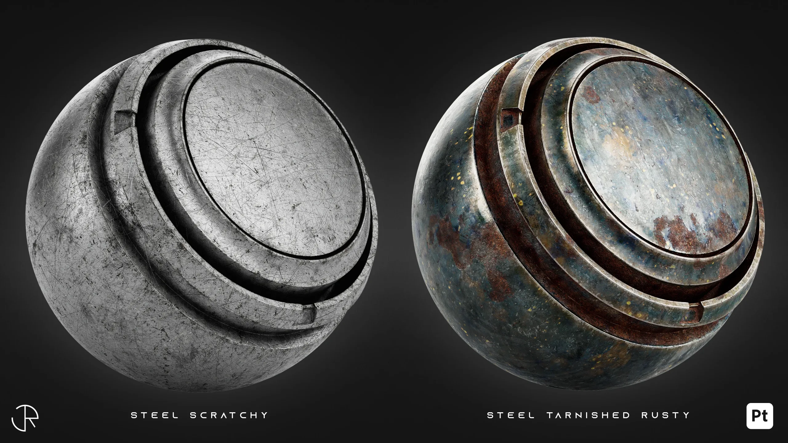 Metal Damaged Smart Materials Vol 02 | Substance 3d Painter