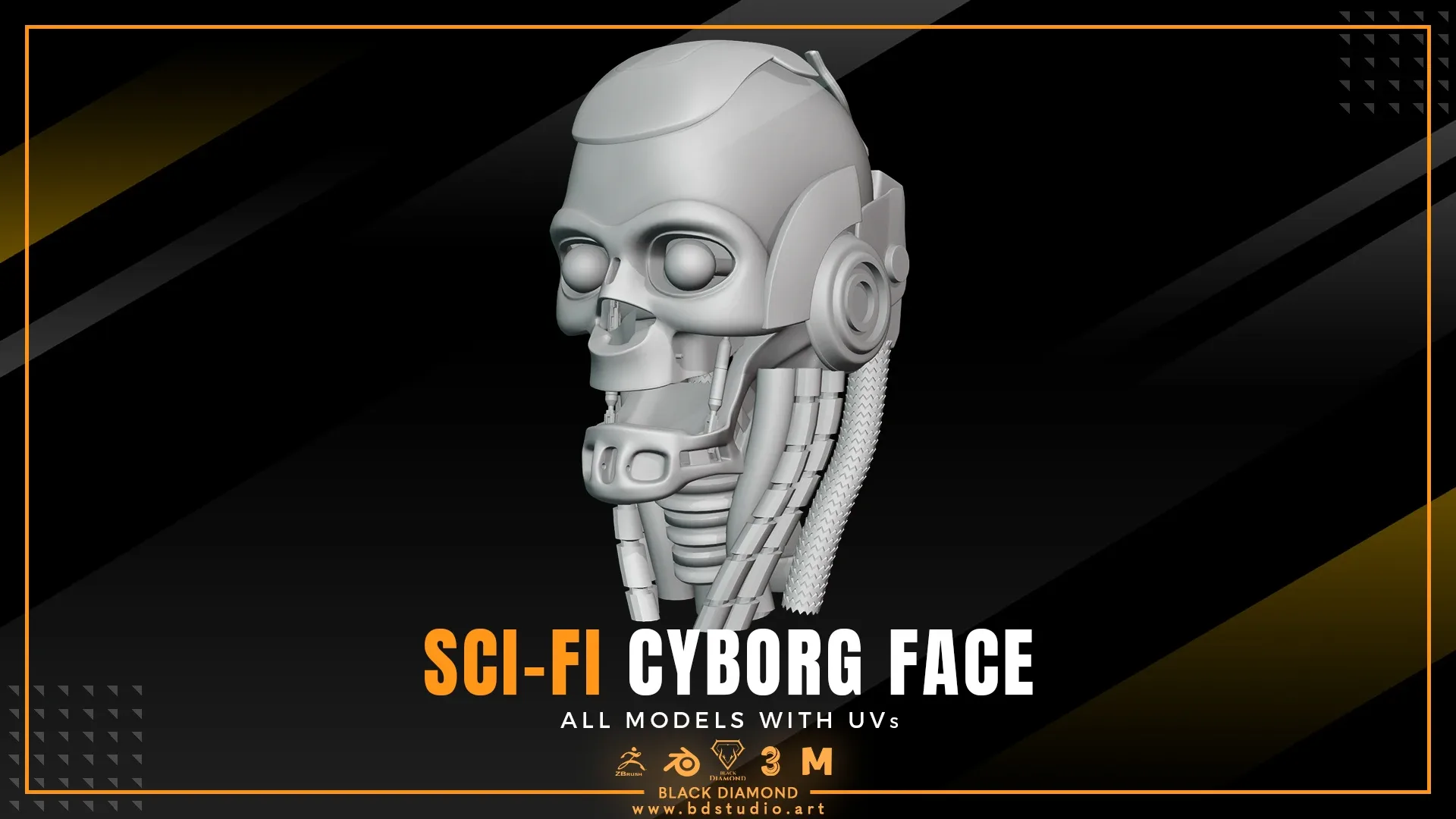 Sci fi Cyborg Face Models