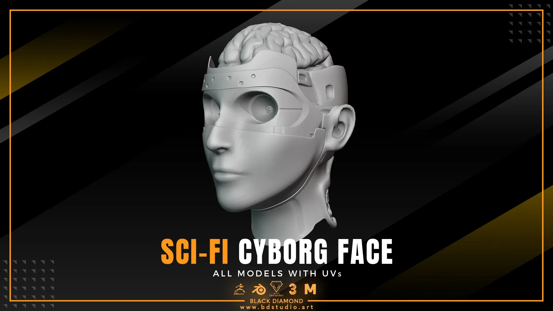 Sci fi Cyborg Face Models