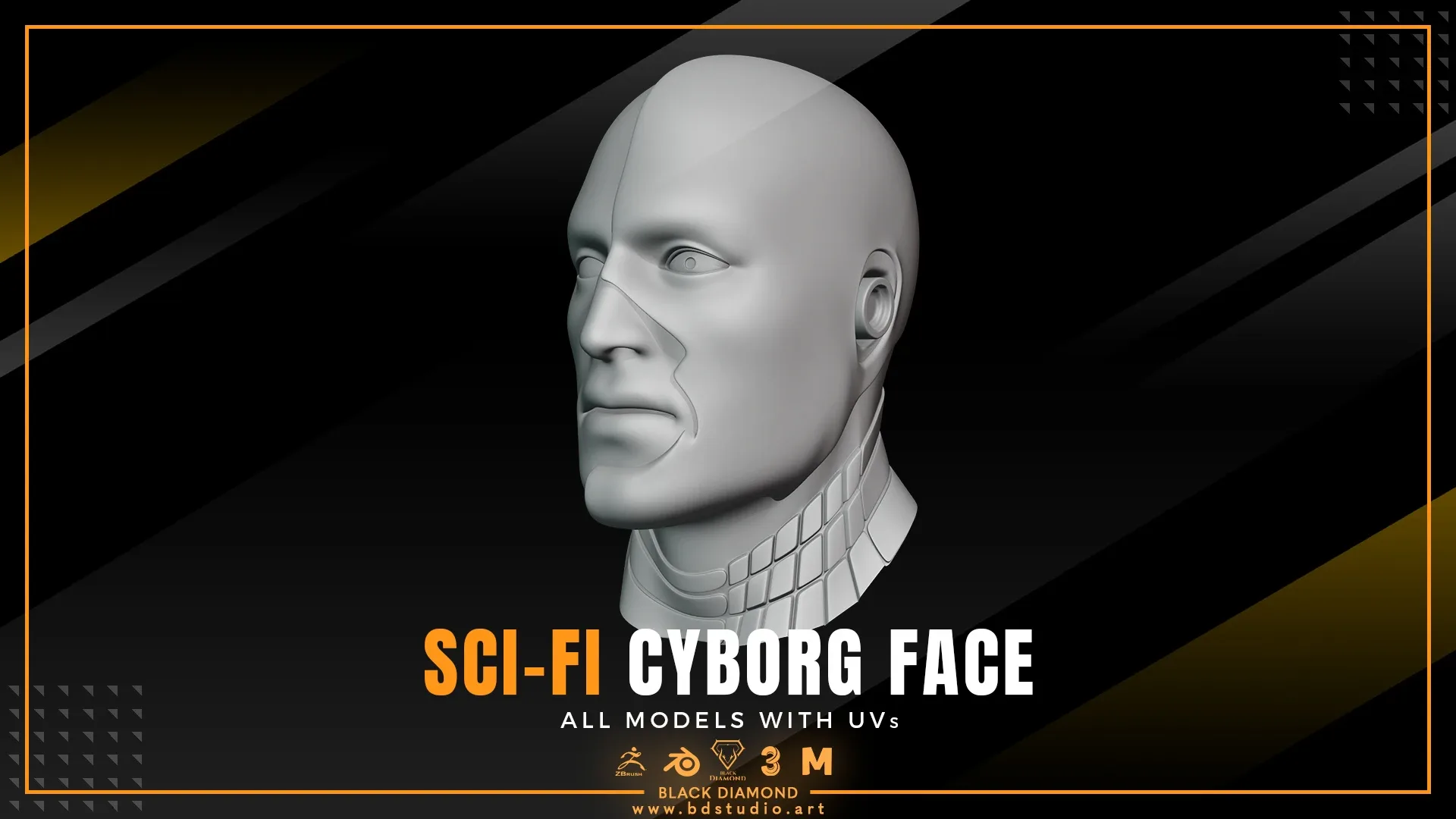 Sci fi Cyborg Face Models