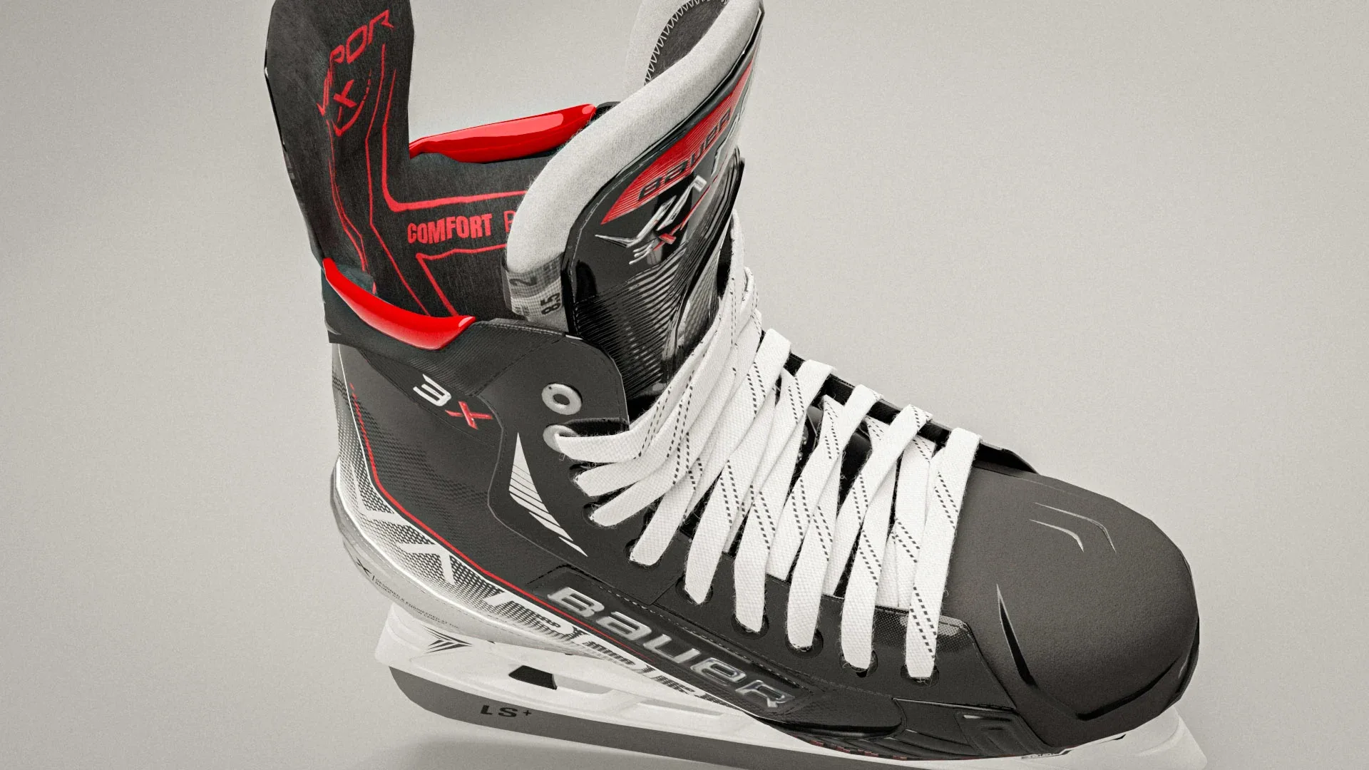 High quality 3d model of The Bauer Vapor 3X hockey skates