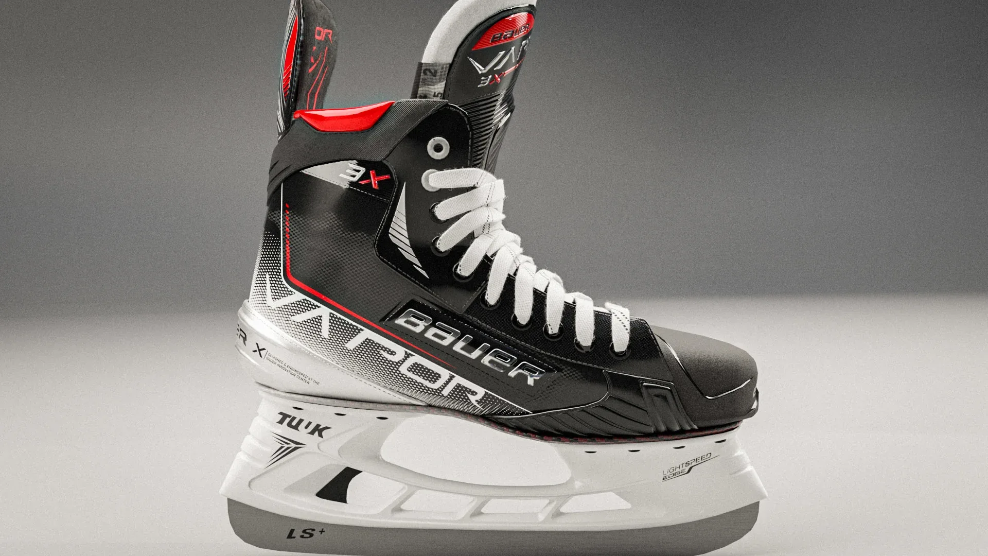 High quality 3d model of The Bauer Vapor 3X hockey skates