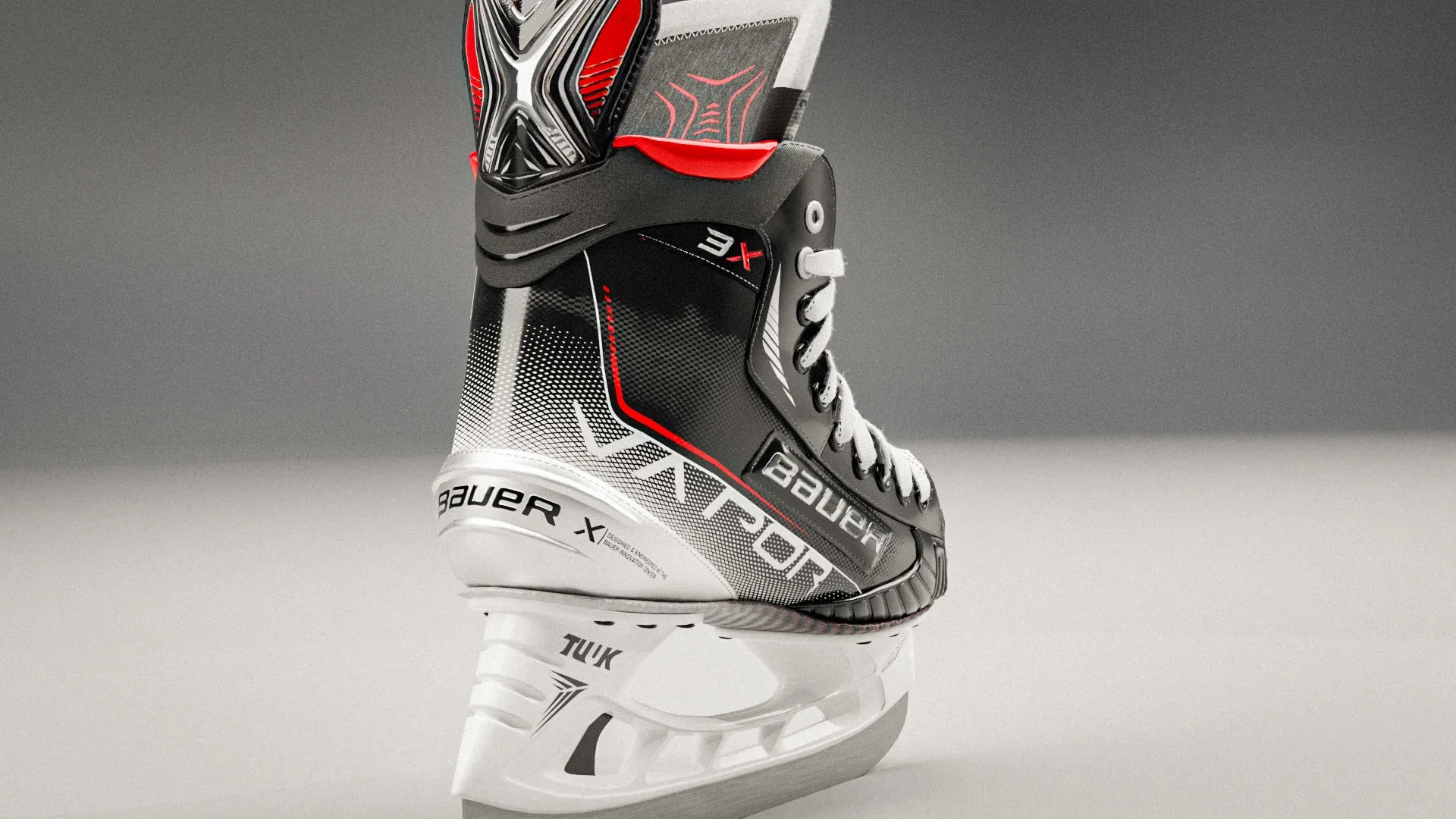 High quality 3d model of The Bauer Vapor 3X hockey skates