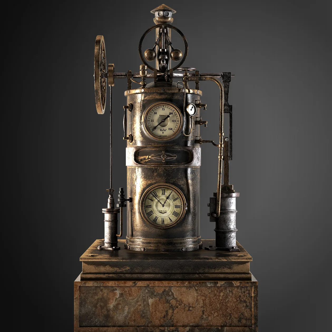 Steampunk Engine asset+4kPBR textures+11h tutorial