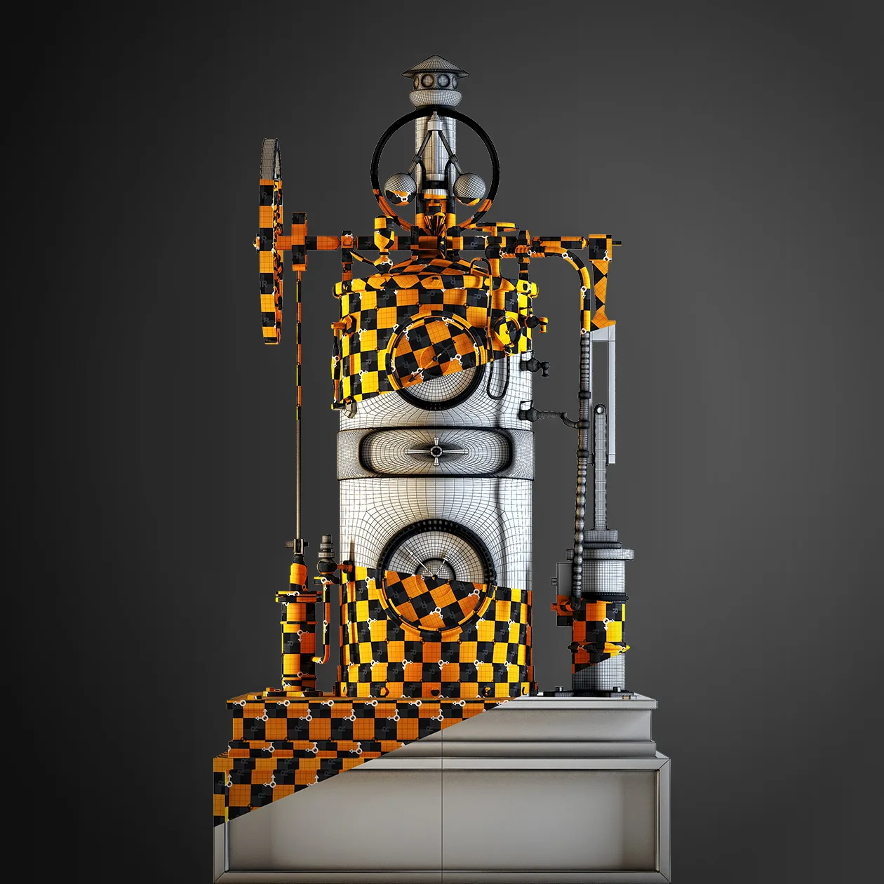 Steampunk Engine asset+4kPBR textures+11h tutorial