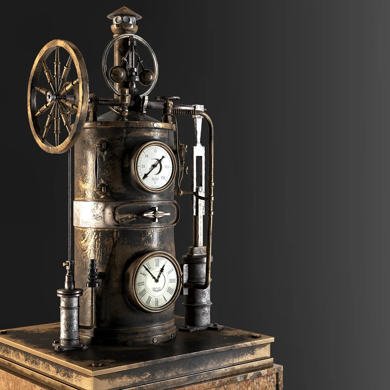 Steampunk Engine asset+4kPBR textures+11h tutorial