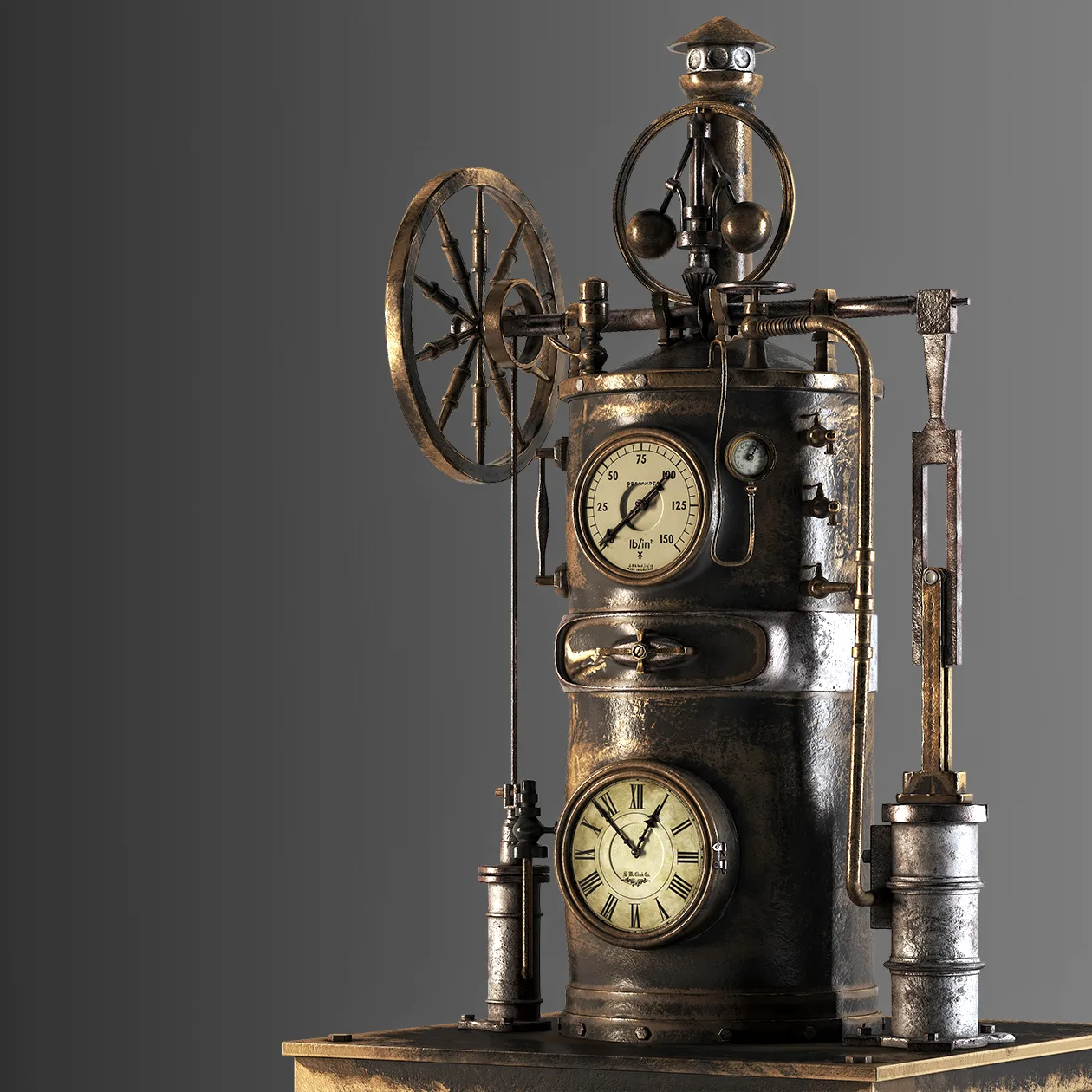 Steampunk Engine asset+4kPBR textures+11h tutorial